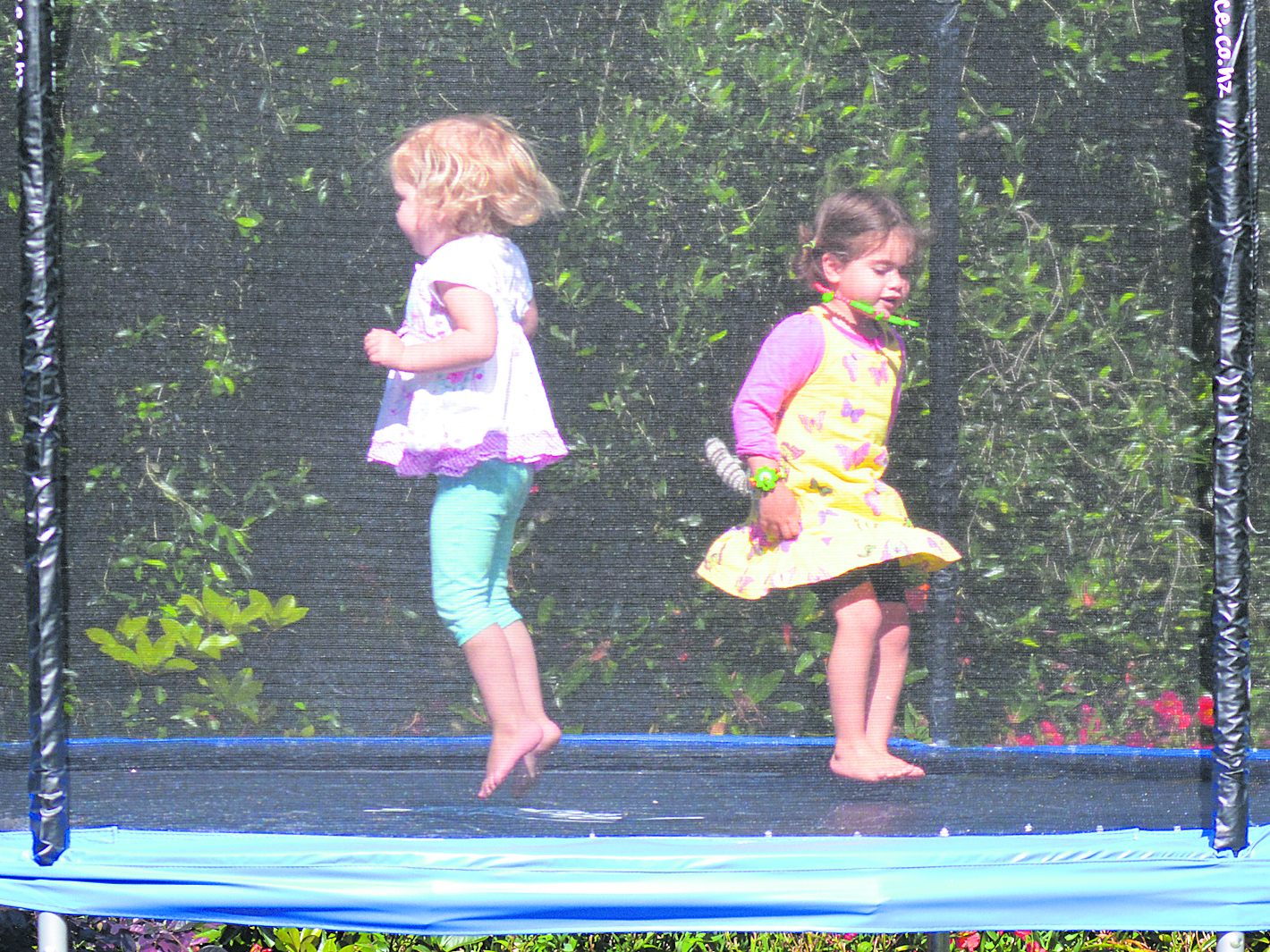 Sicherer Hüpfspaß im Trampolin.