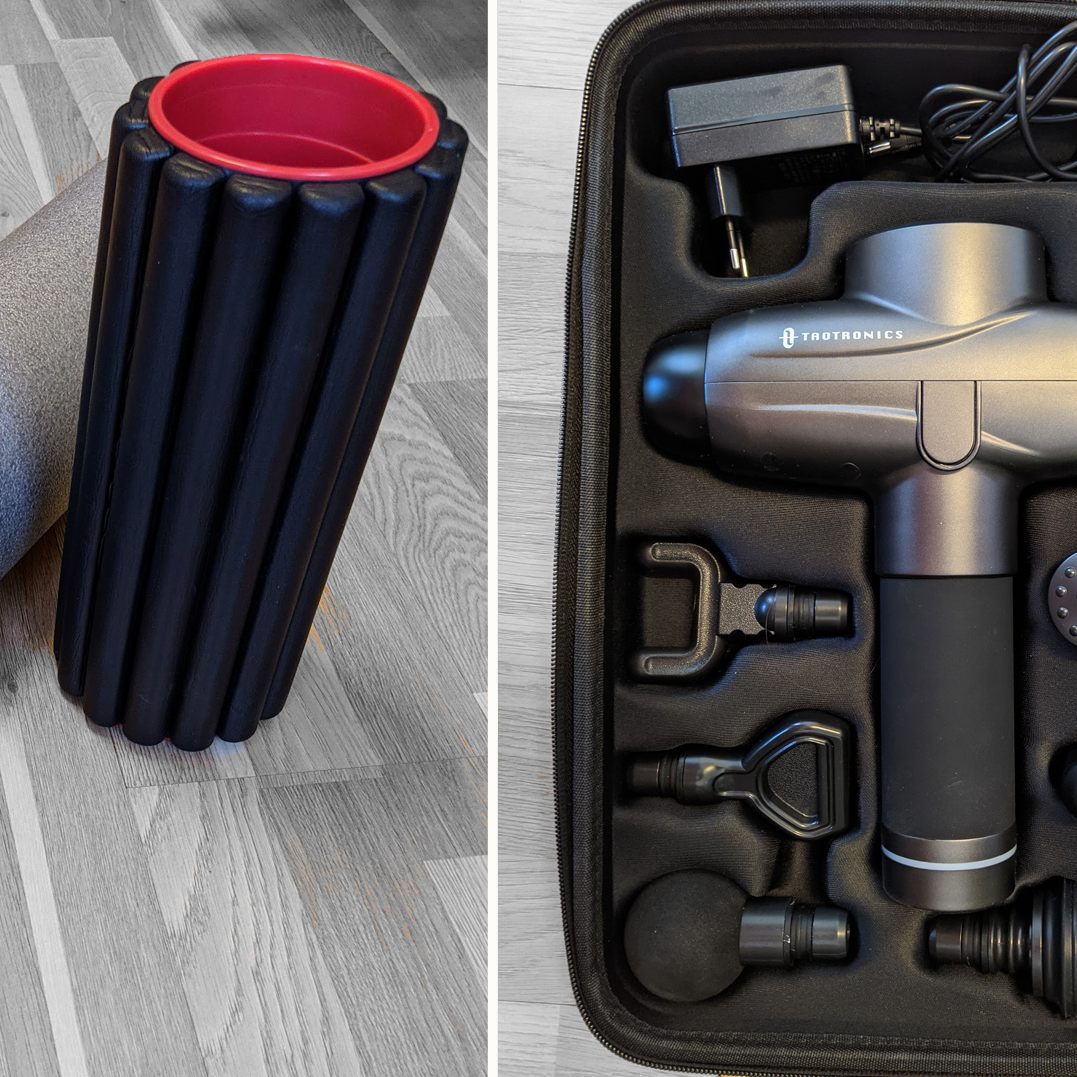 Massagerolle oder Massage-Pistole: Beide können helfen.