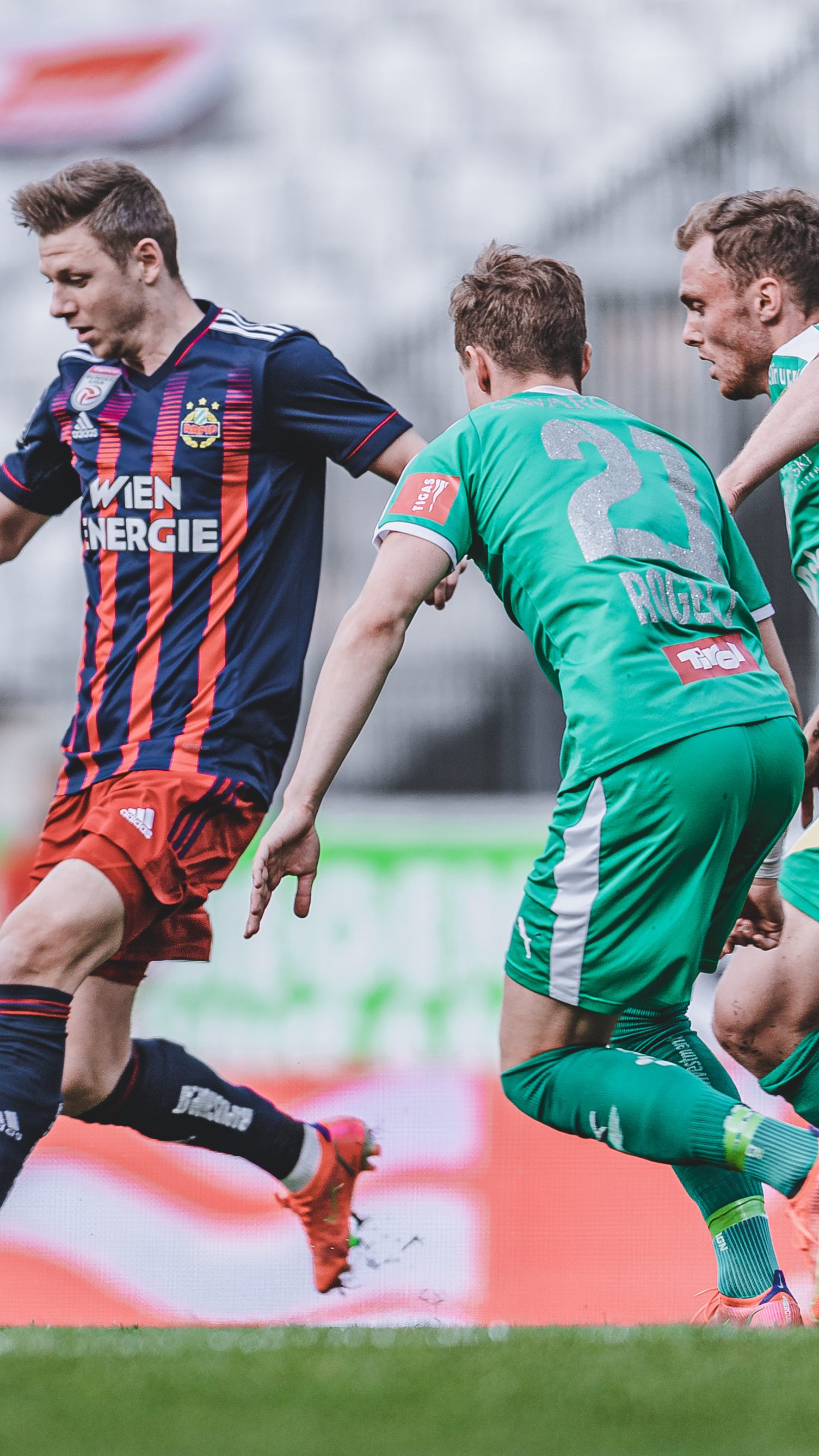 Rapid Wien gewinnt gegen WSG Tirol mit 3:2.