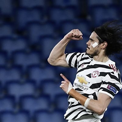 Cavani durfte auch in Rom zweimal zum Torjubel abheben