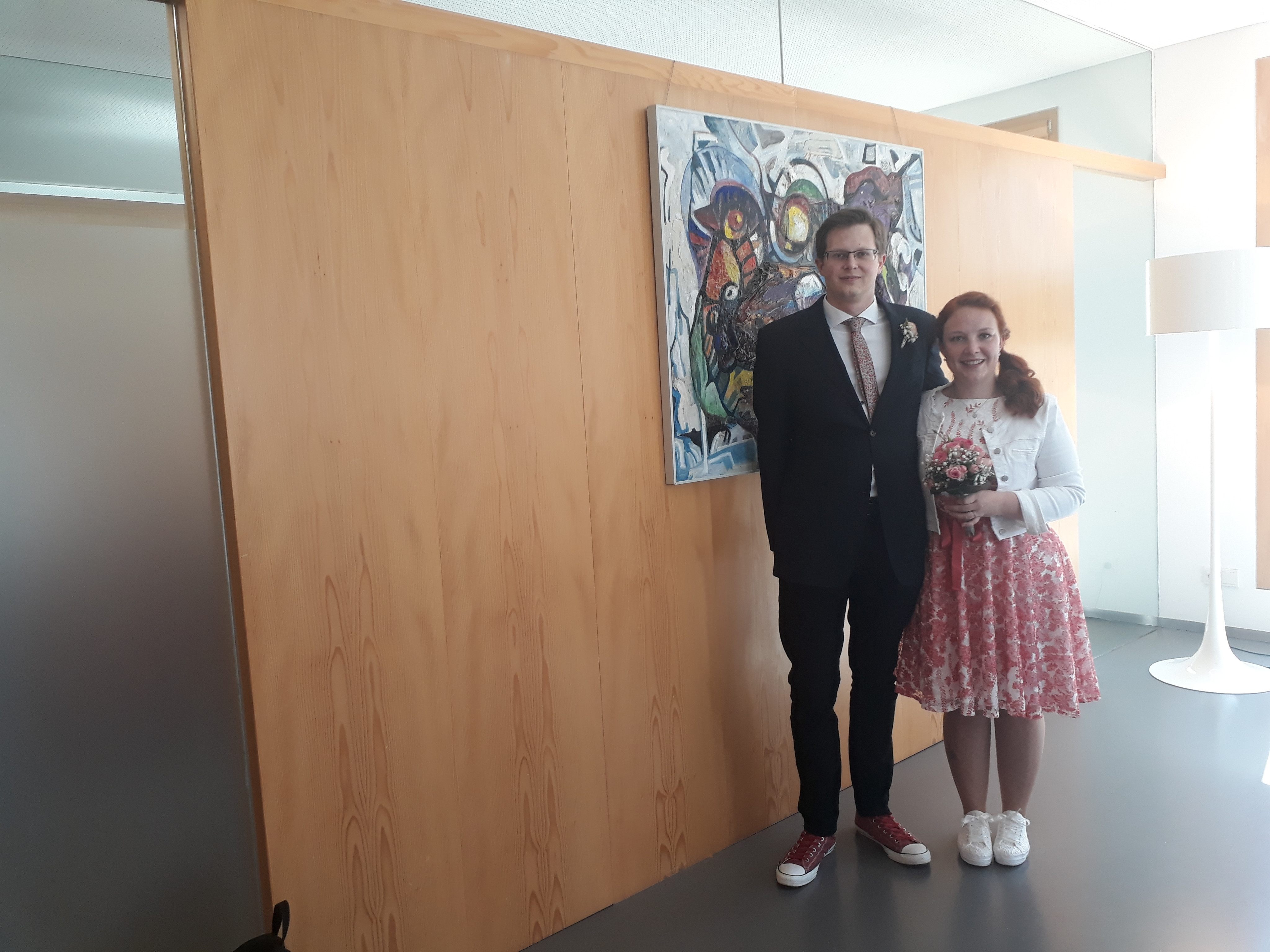 Christina und Florian Guter im Trausaal Christina und Florian Guter im Trausaal