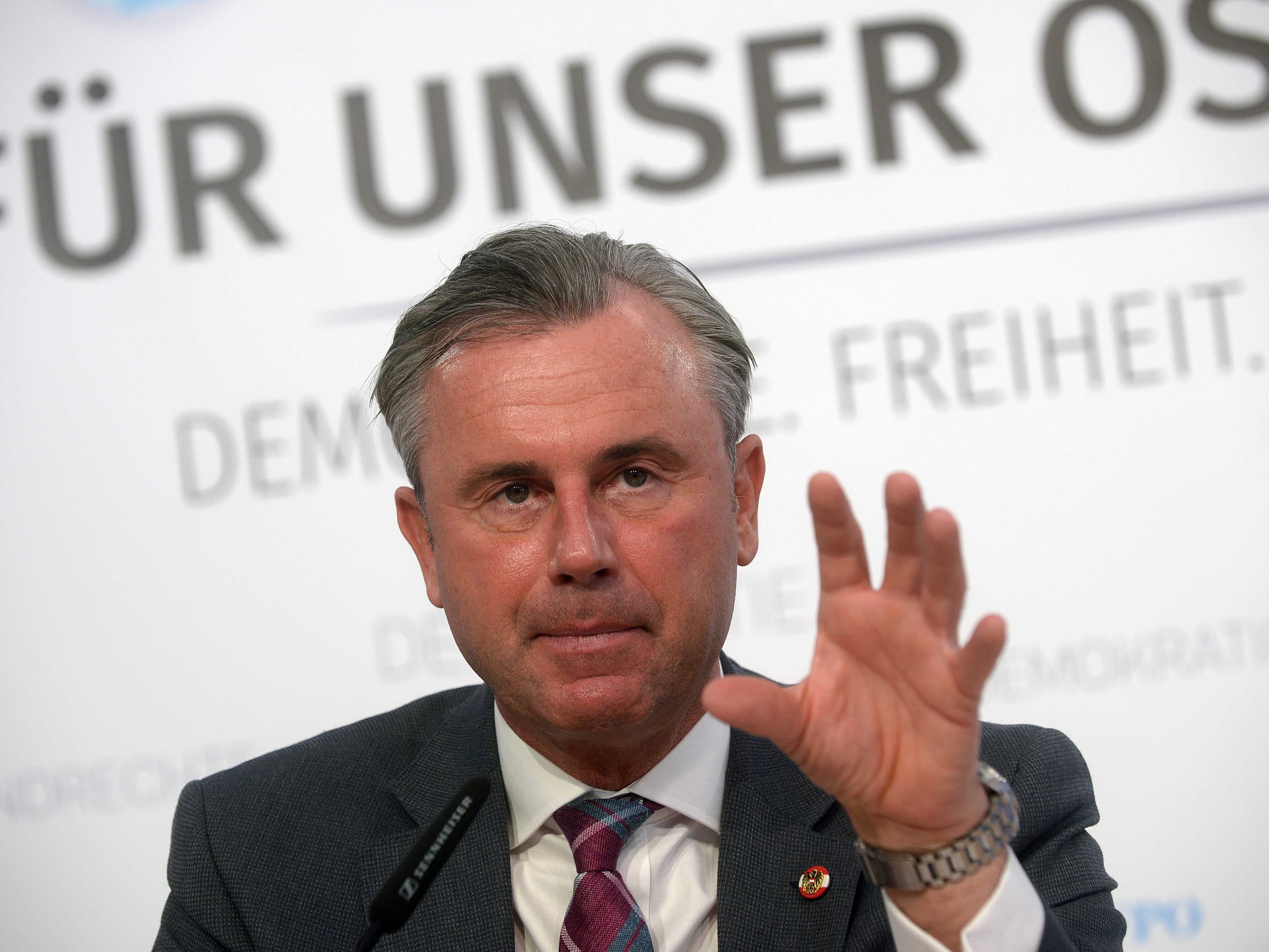 Norbert Hofer (FPÖ) meldete sich mit Forderungen zu Wort