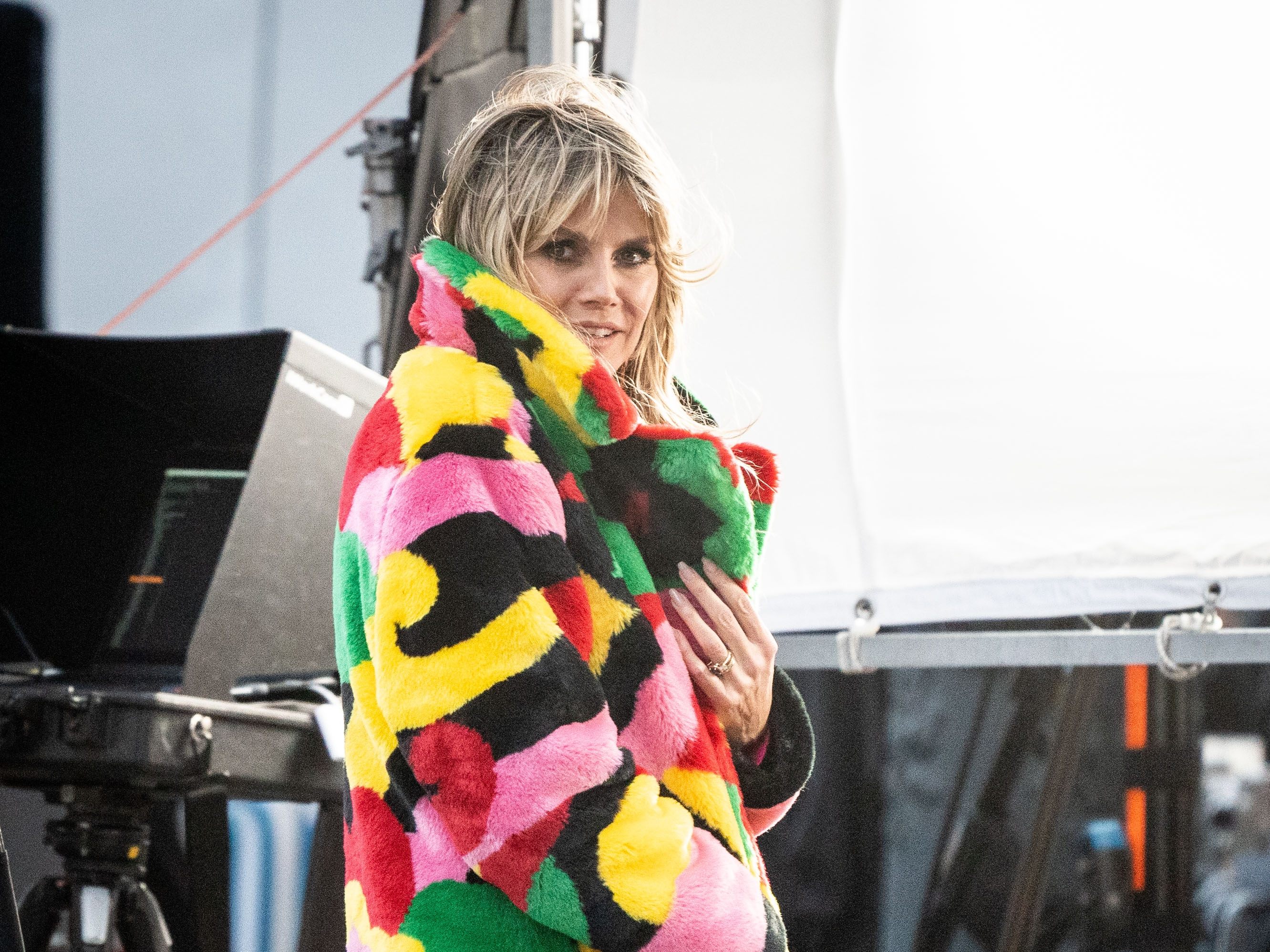 Heidi Klum bei Dreharbeiten für die aktuelle Staffel von "Germany's Next Topmodel".