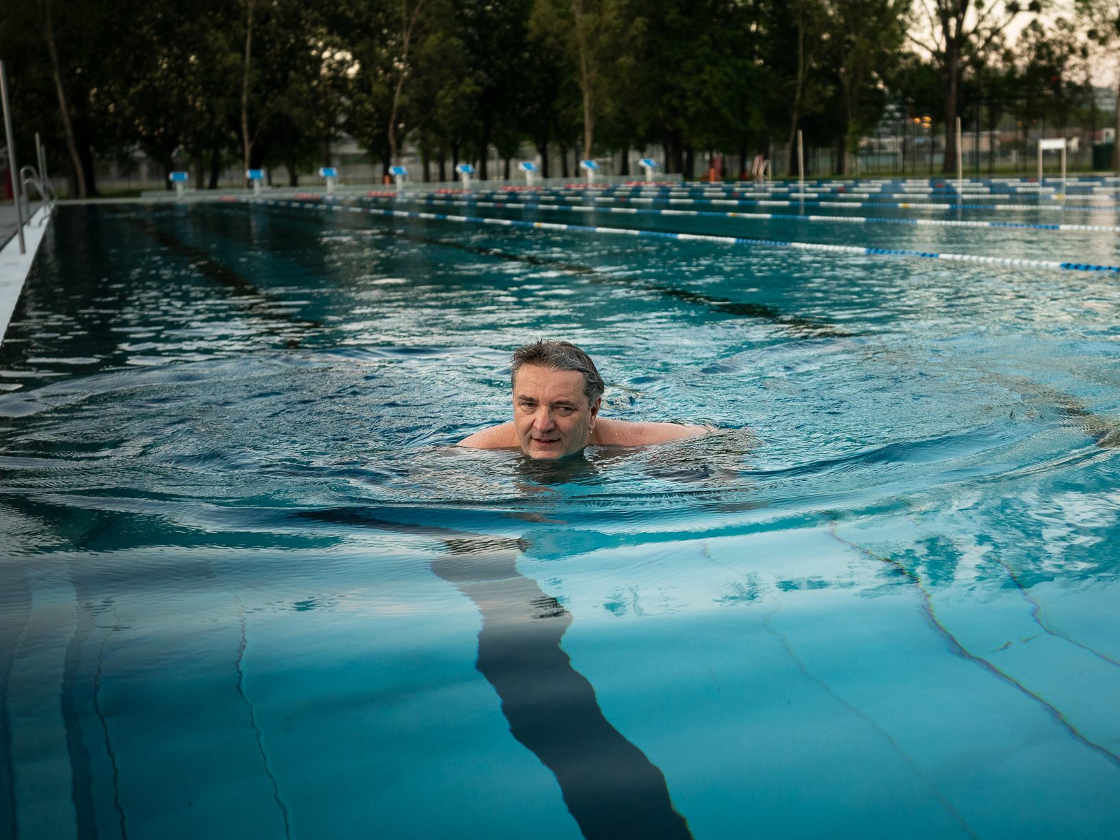 Hacker testete das neue Becken im Wiener Stadionbad.