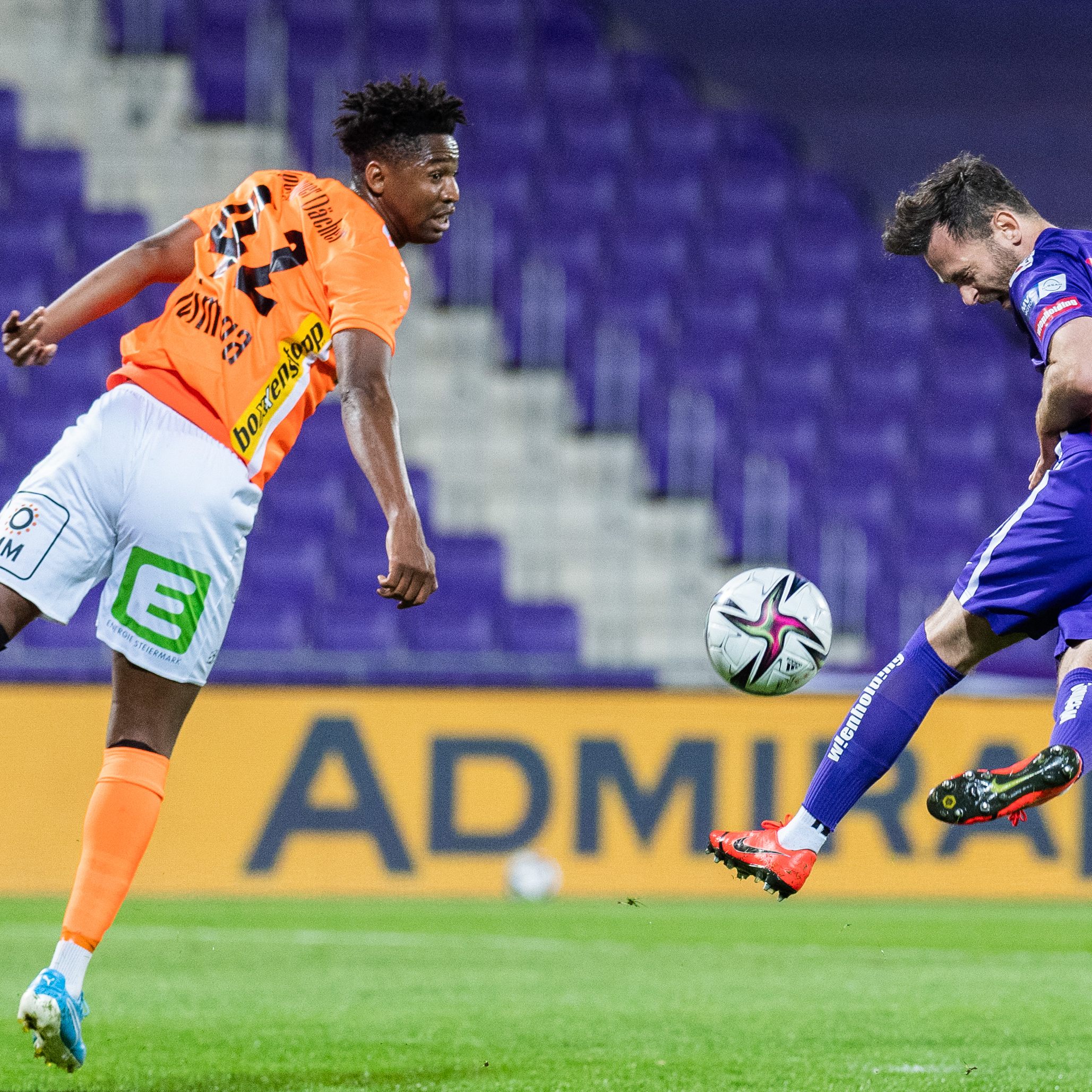 Die Wiener Austria besiegte Hartberg mit 3:1.