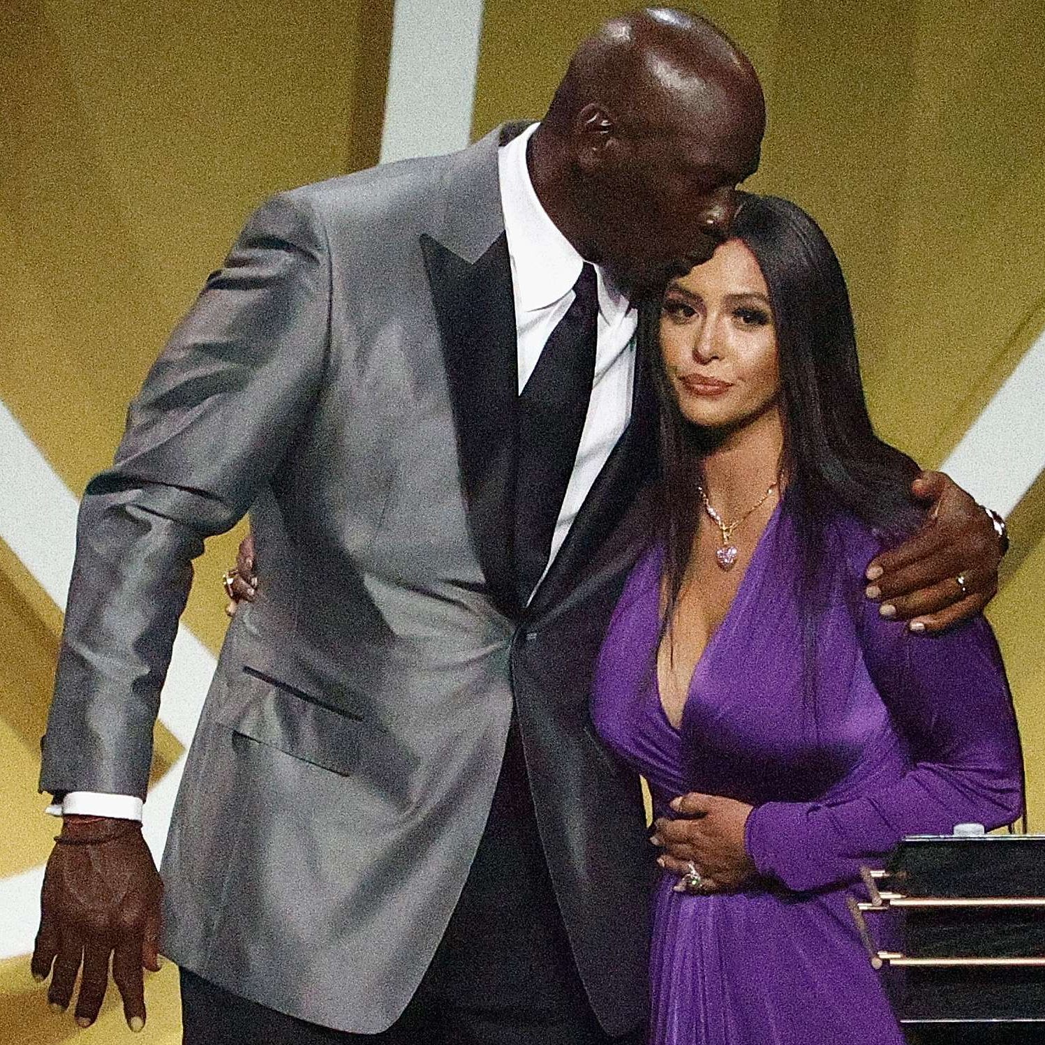 Michael Jordan und Vanessa Bryant bei der Zeremonie