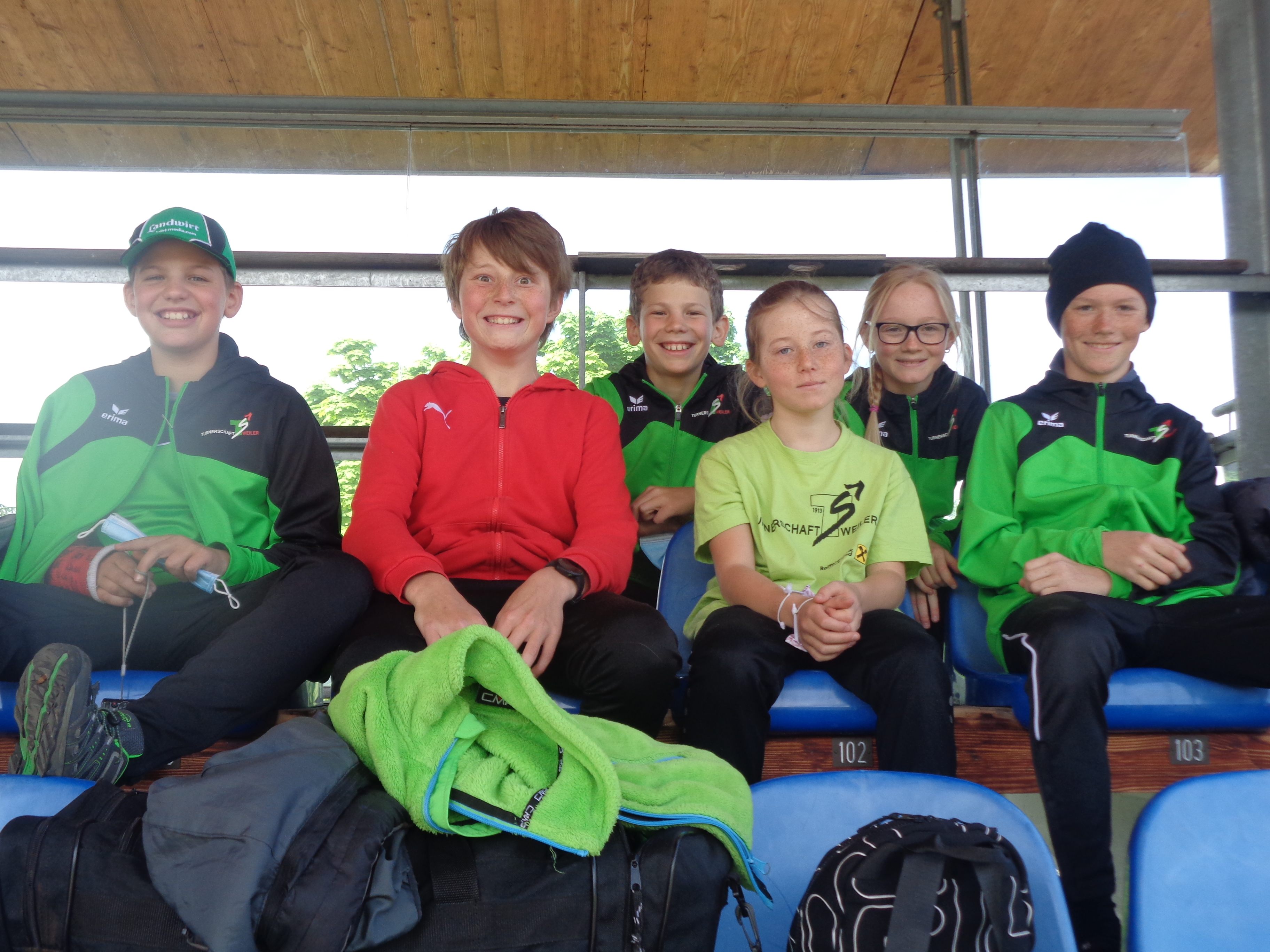 Die U10-U14 Athleten der TS-Weiler