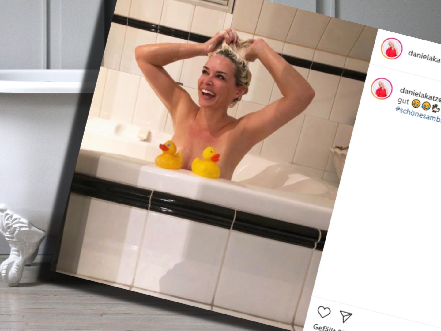 Katzenberger freut sich über ihre neuen Brüste. Katzenberger freut sich über ihre neuen Brüste.