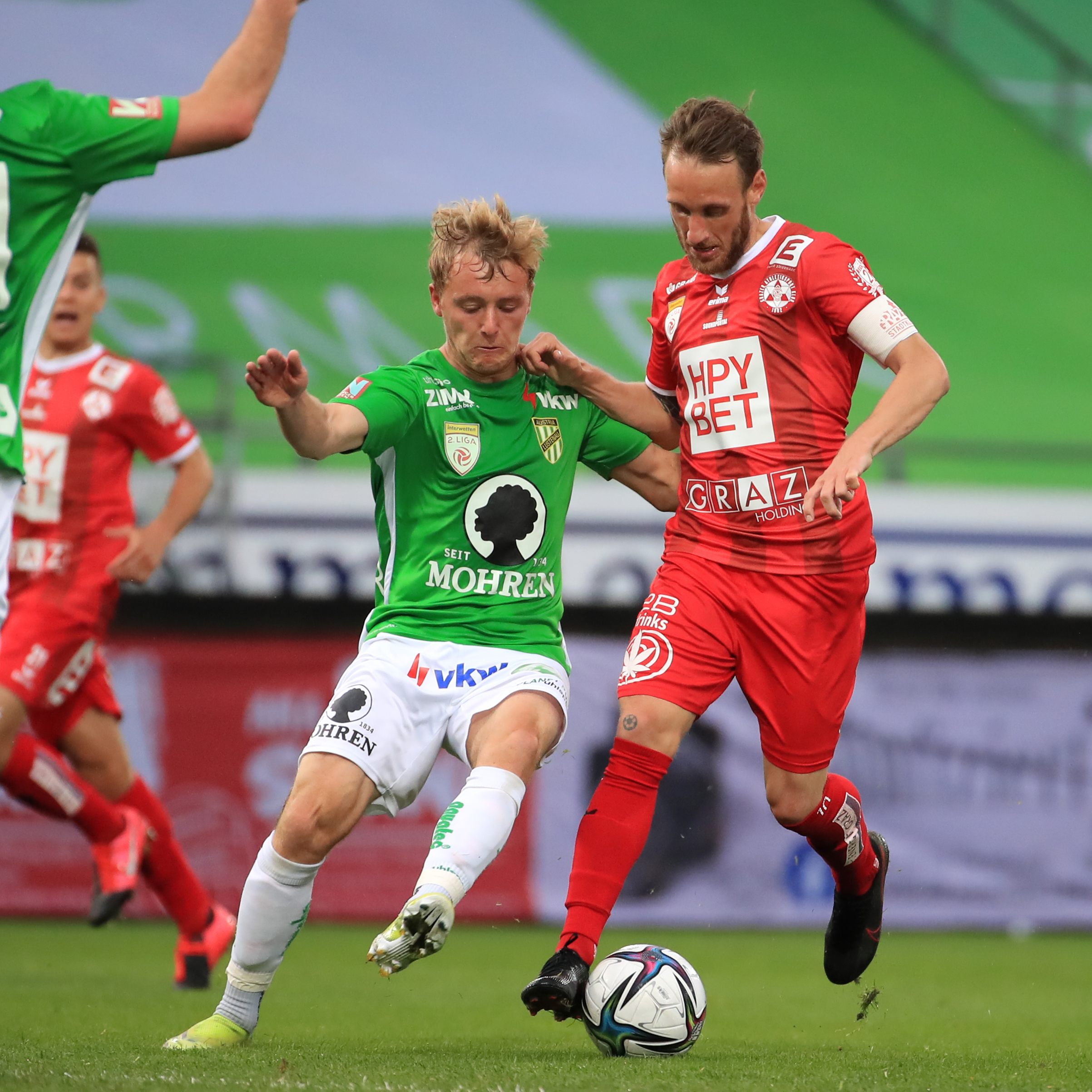 Die Austria und der GAK lieferten sich heute ein enges Duell.