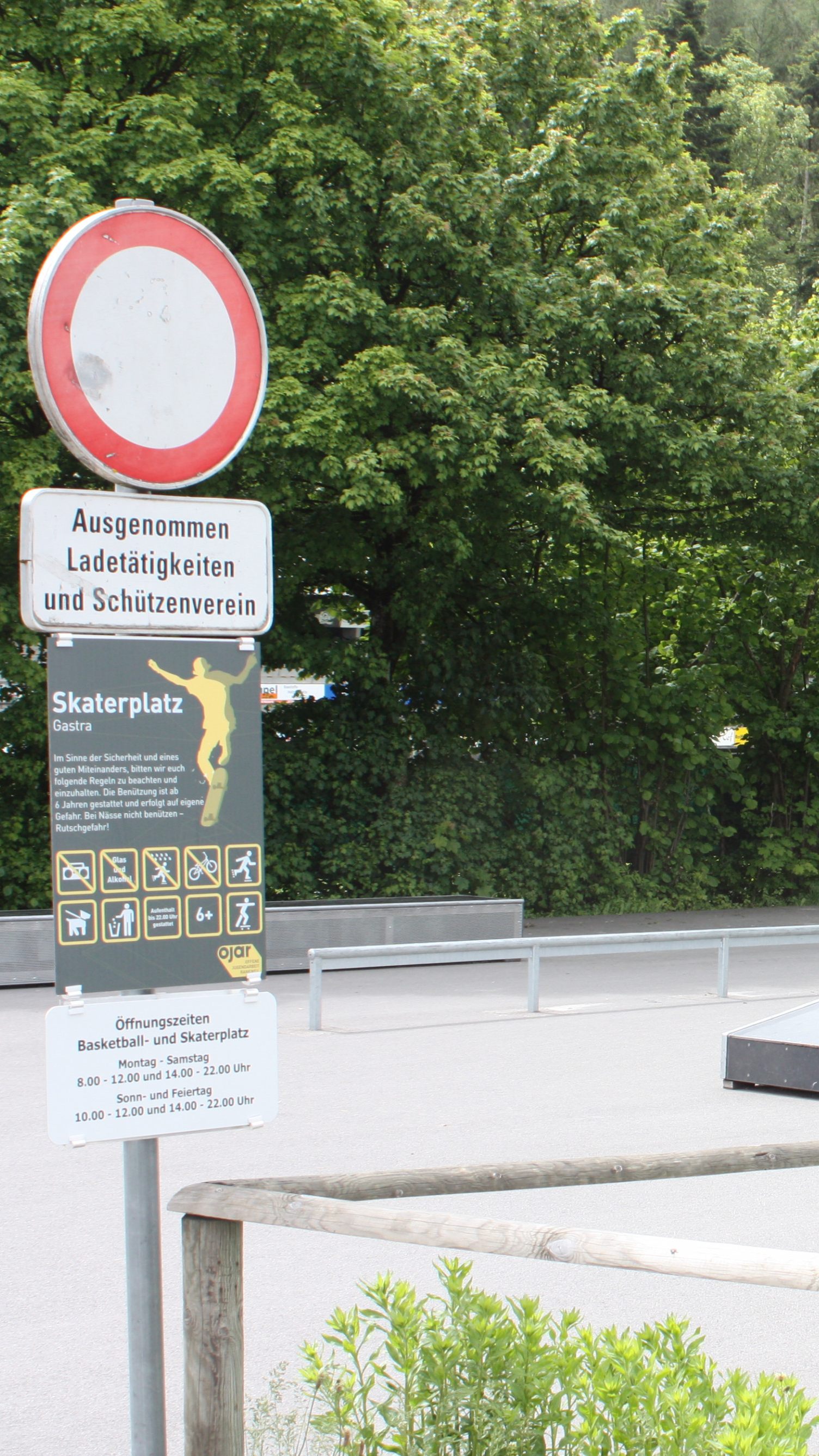 Das Befahren auf der Skateranlage Gastra verursacht zu hohen Lärm.
