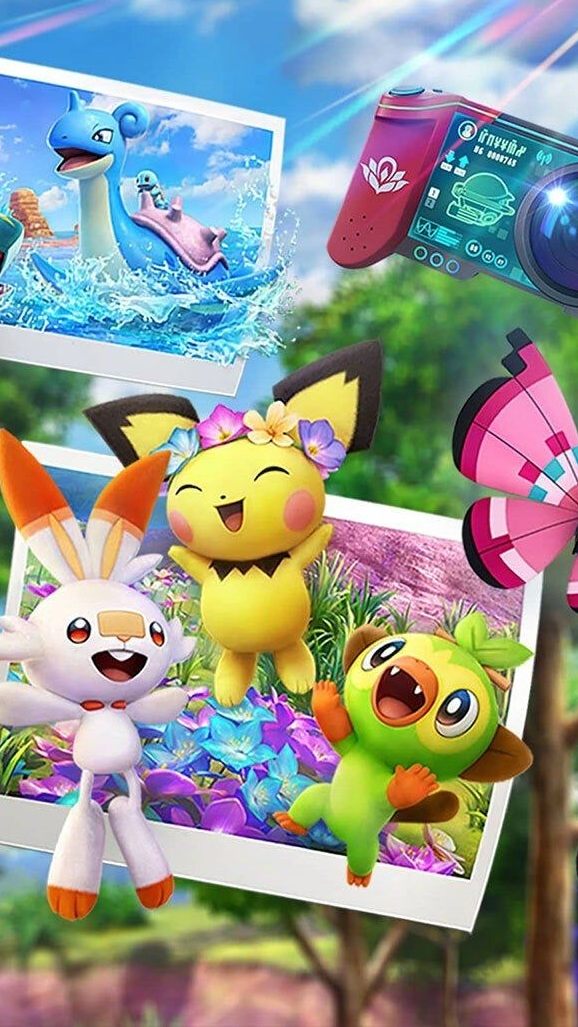 Hier wird mit der Kamera auf putzige Pokémon geschossen.