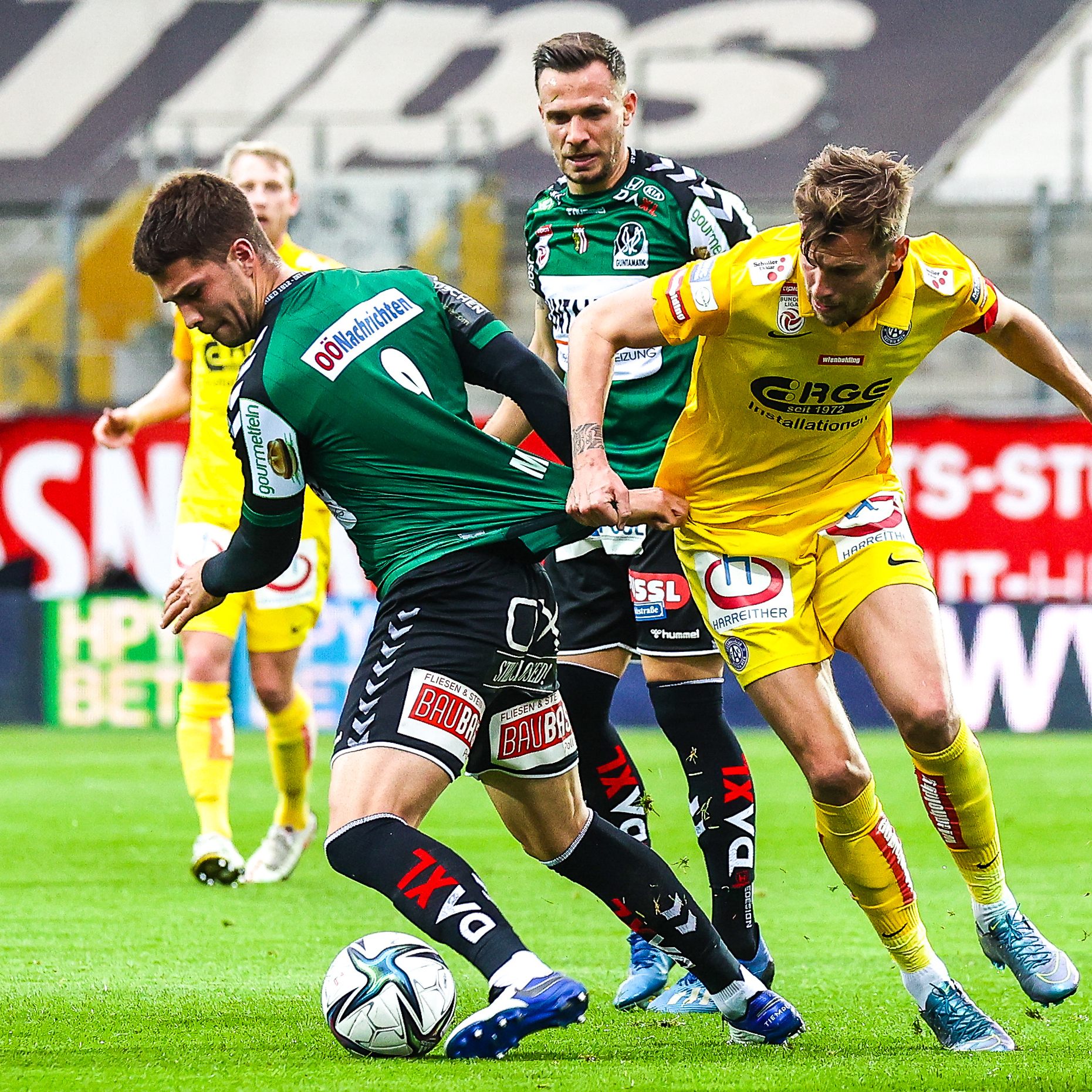 Beim Spiel Ried gegen Wiener Austria blieb es bis zum Schluss spannend.