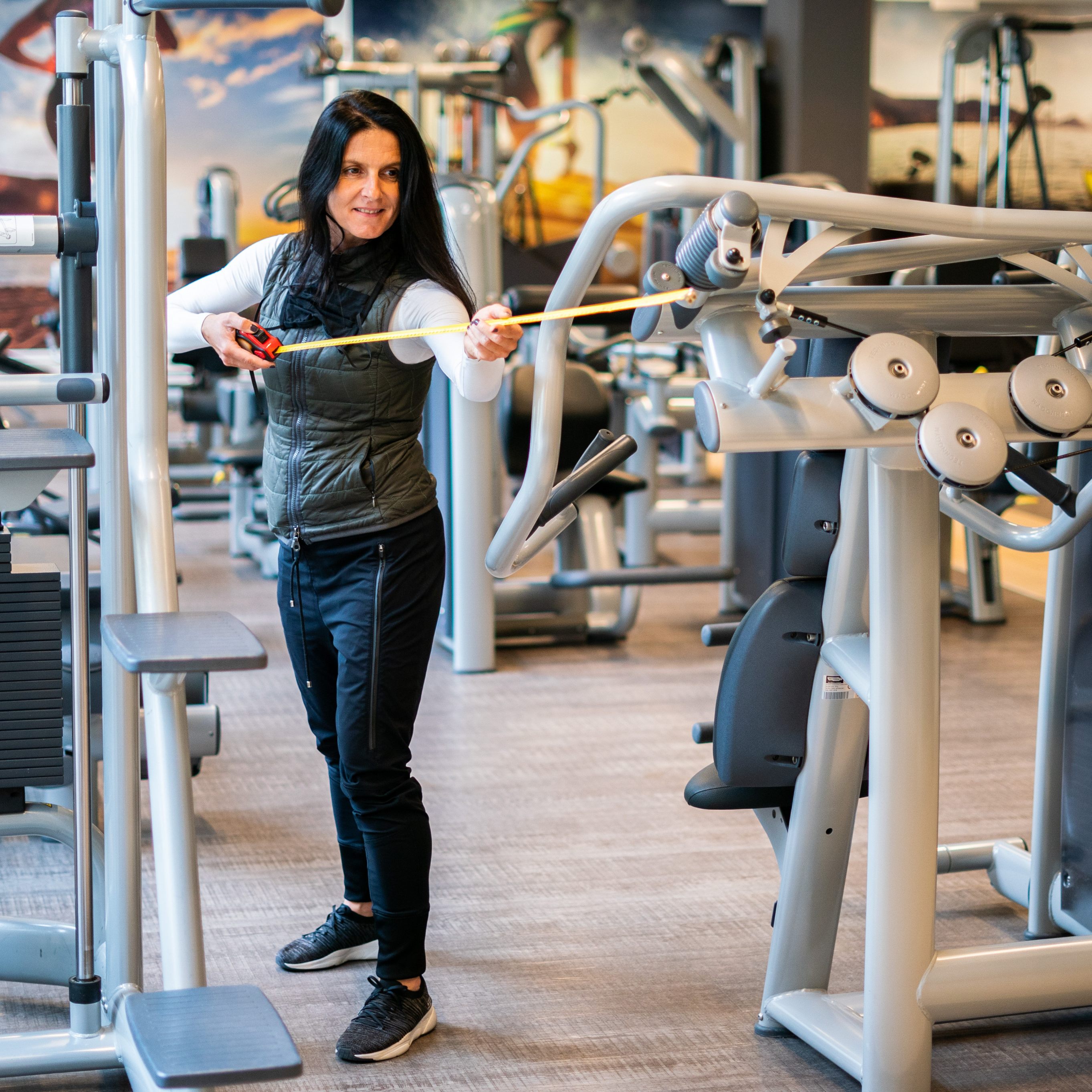Die letzten Vorbereitungen in der Fitnessbranche werden getroffen.