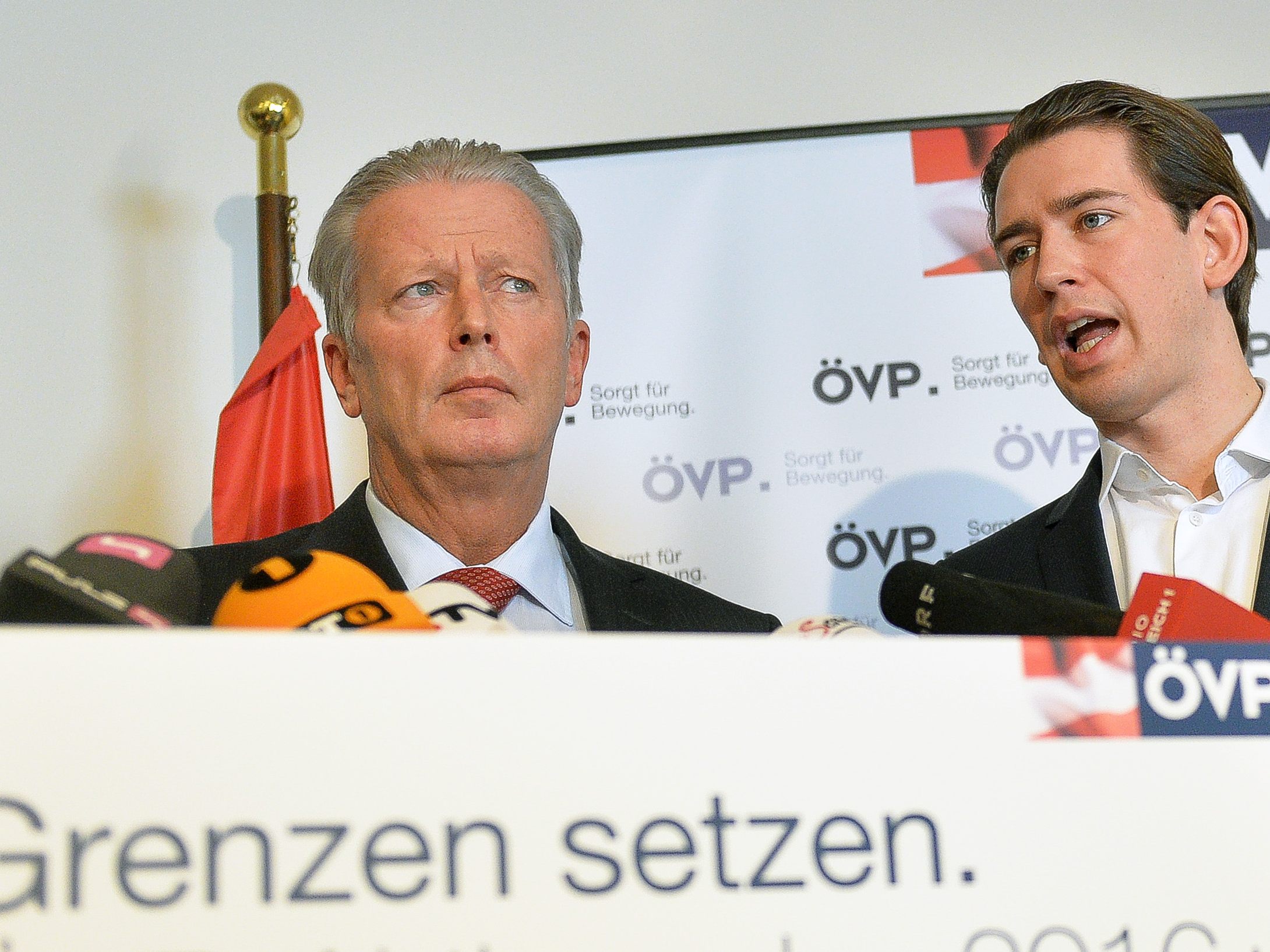 Reinhold Mitterlehner und Sebastian Kurz im Jahr 2016.
