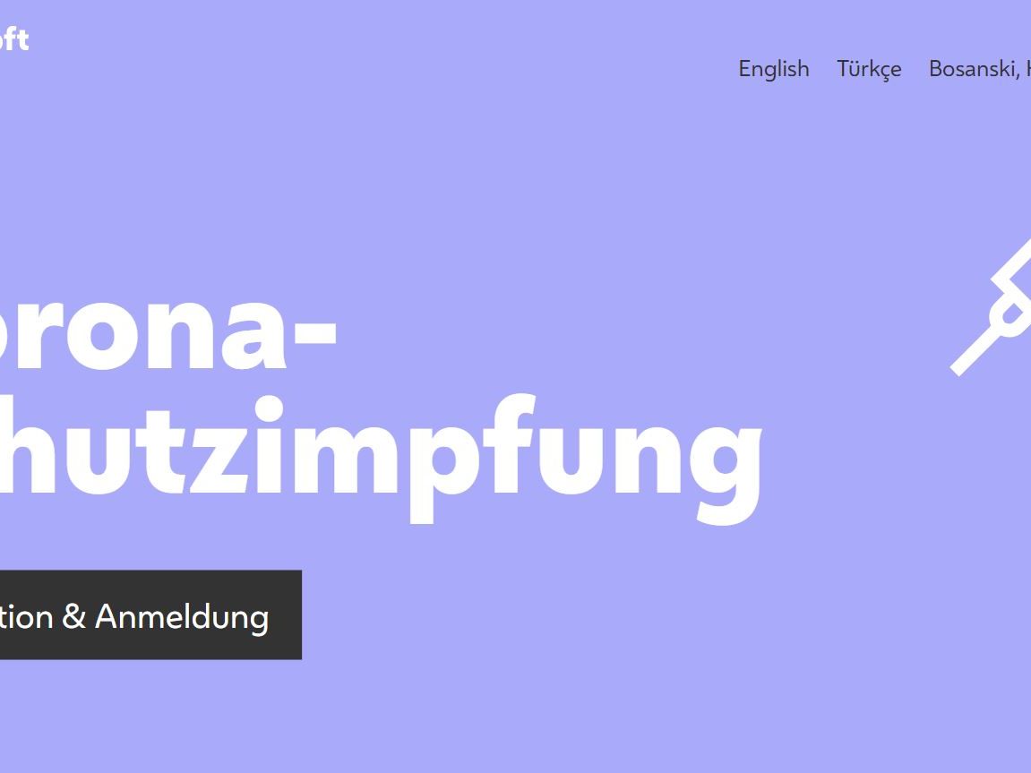 Die Impfservice-Webseite der Stadt Wien wurde überarbeitet. Die Impfservice-Webseite der Stadt Wien wurde überarbeitet.
