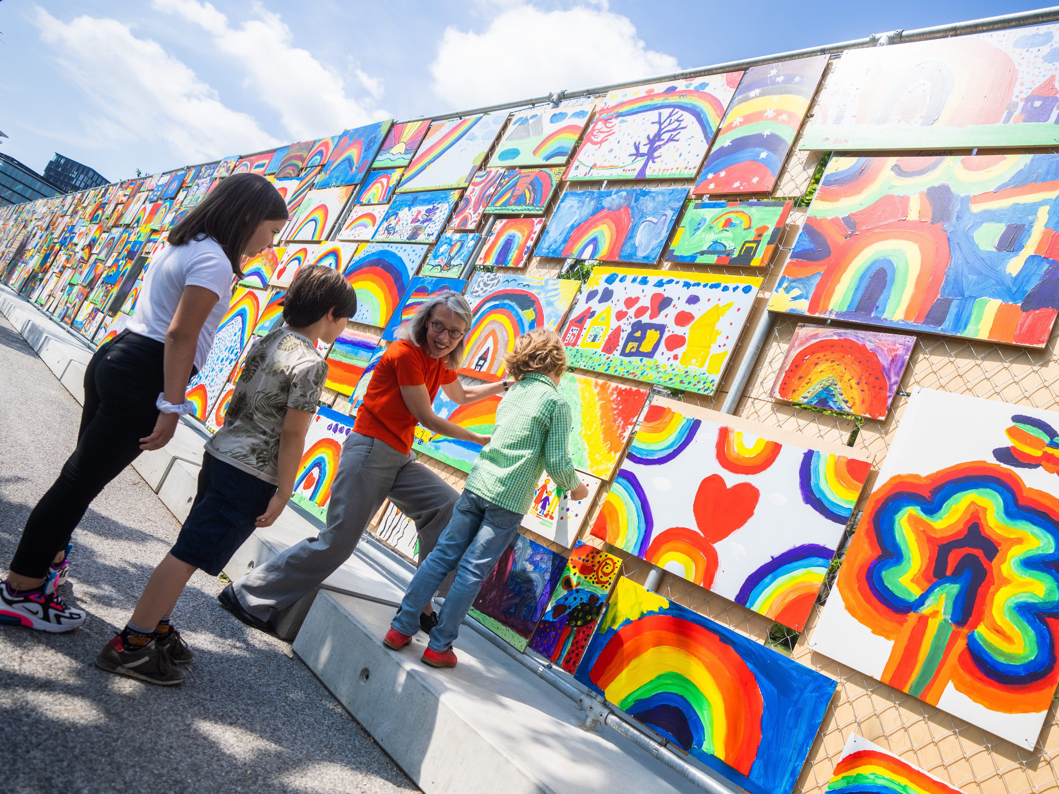 1.600 Kinder waren an dem Kunstwerk beteiligt.