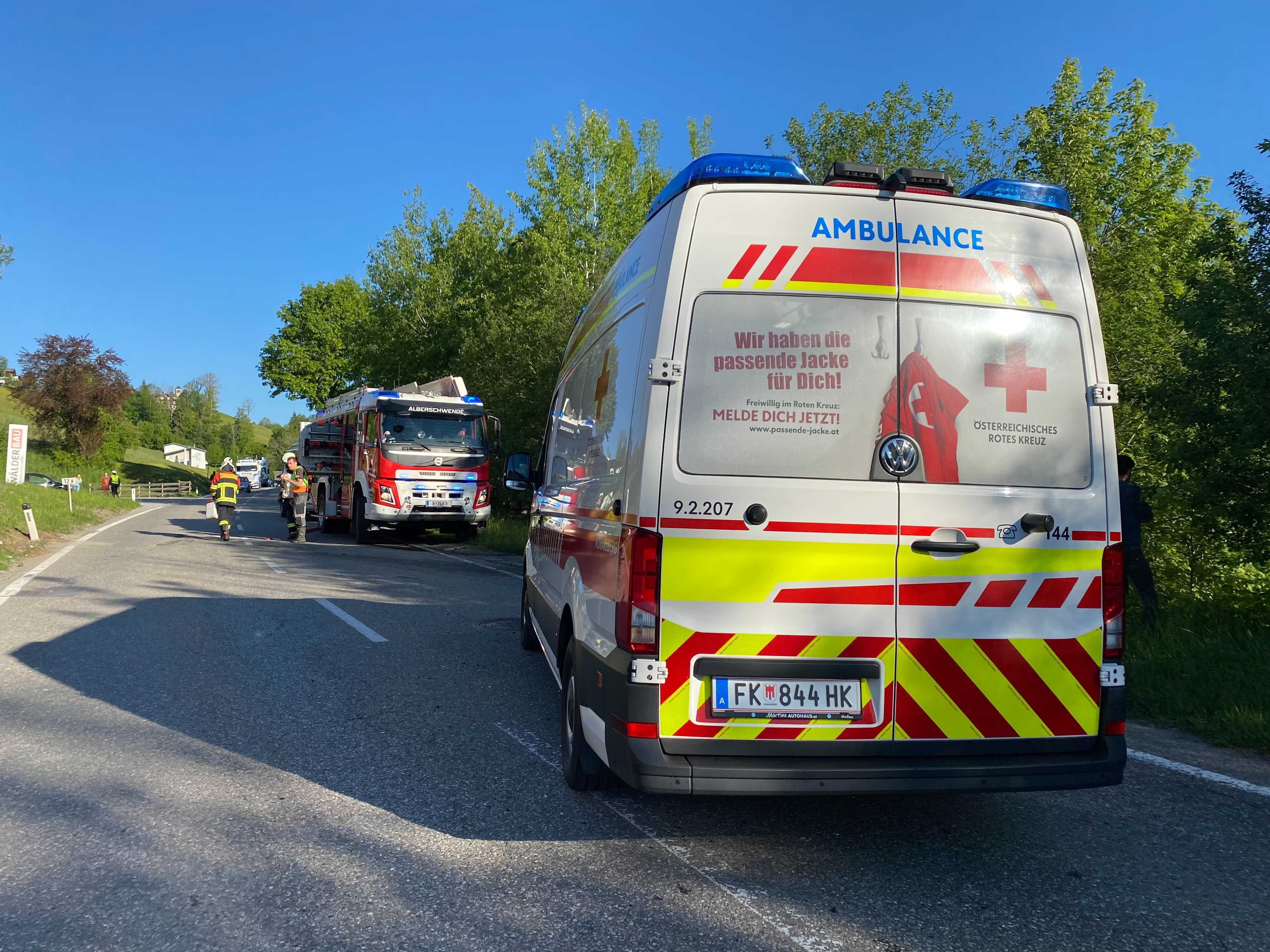 Am Dienstagmorgen kam es in Alberschwende zu einem Verkehrsunfall.