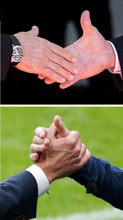 Das Händeschütteln kommt langsam wieder zurück.