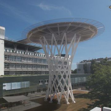 So wird die neue Hubschrauberlandeplattform im AUVA-Traumazentrum Wien am Standort Meidling aussehen