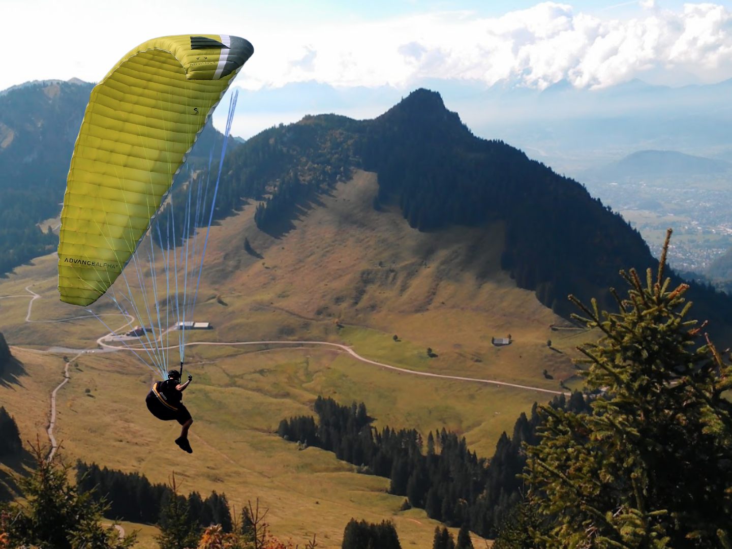 Der Paragleiter stürzte aus 10 Metern Höhe auf den Boden.