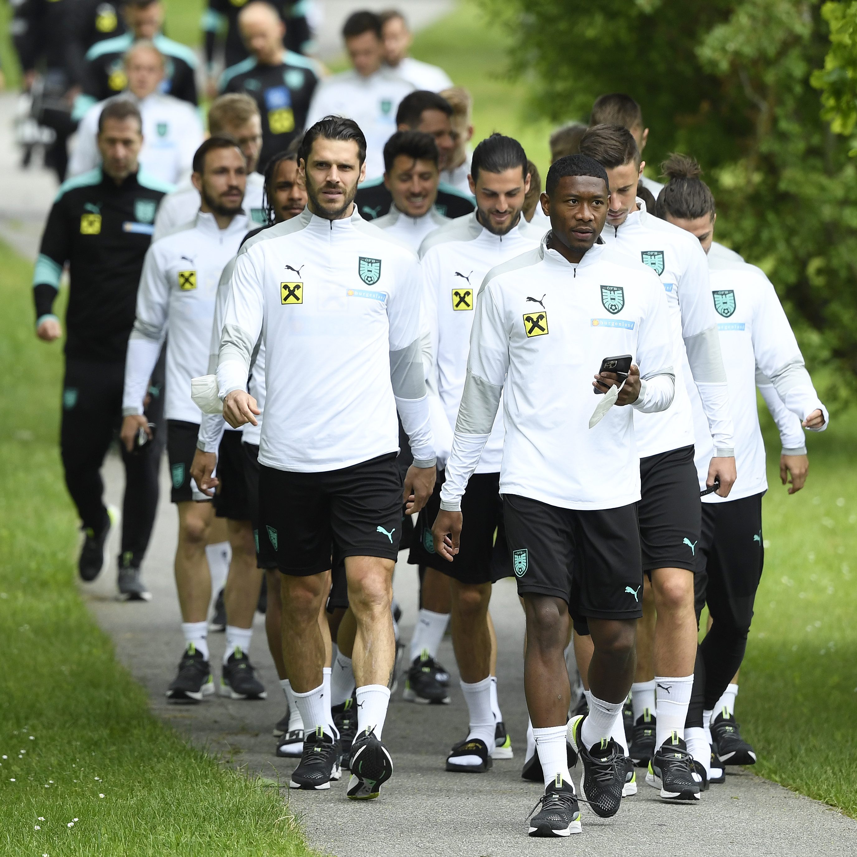 David Alaba (vorne) ist Österreichs teuerster Spieler.