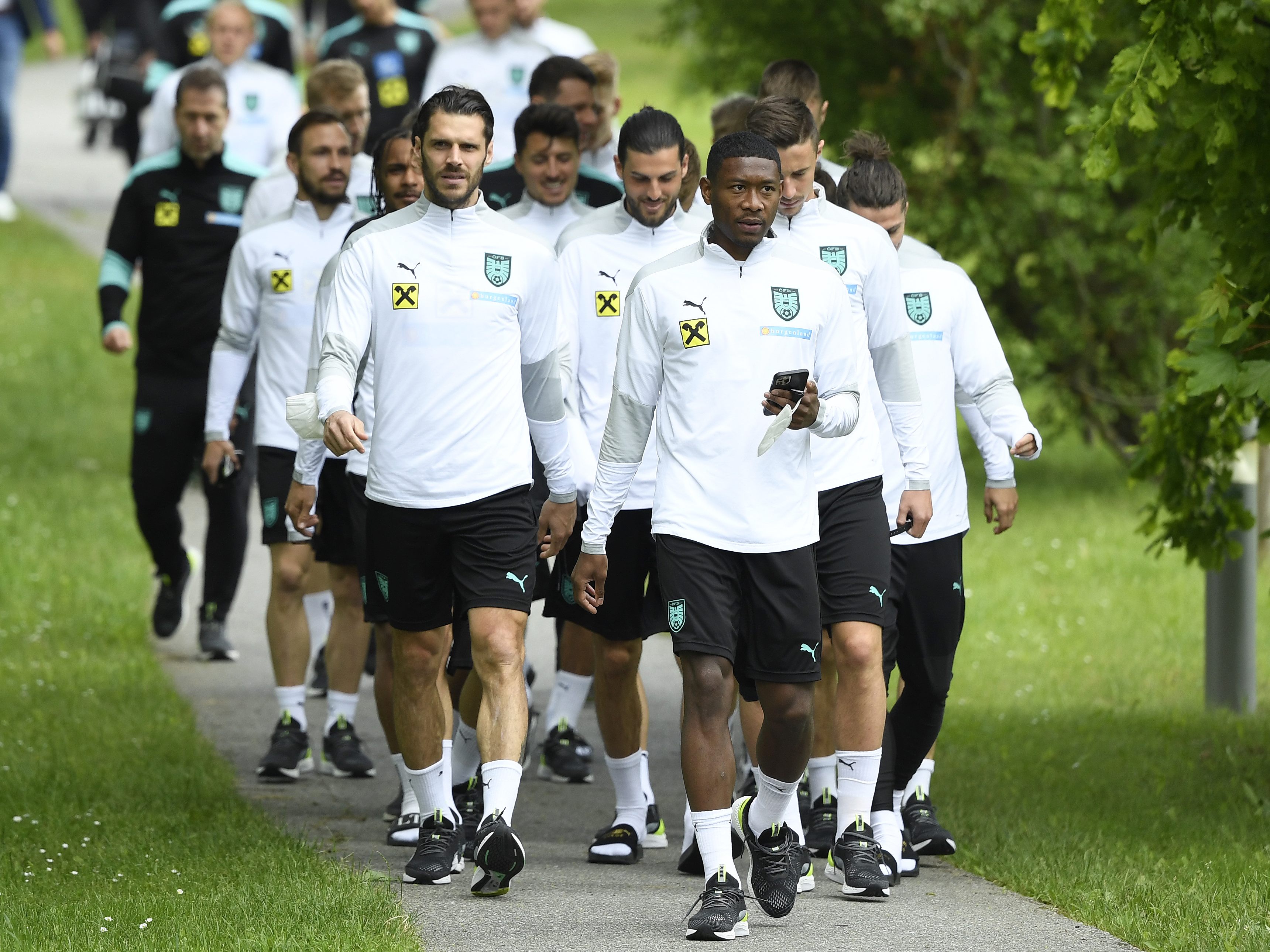 David Alaba (vorne) ist Österreichs teuerster Spieler.