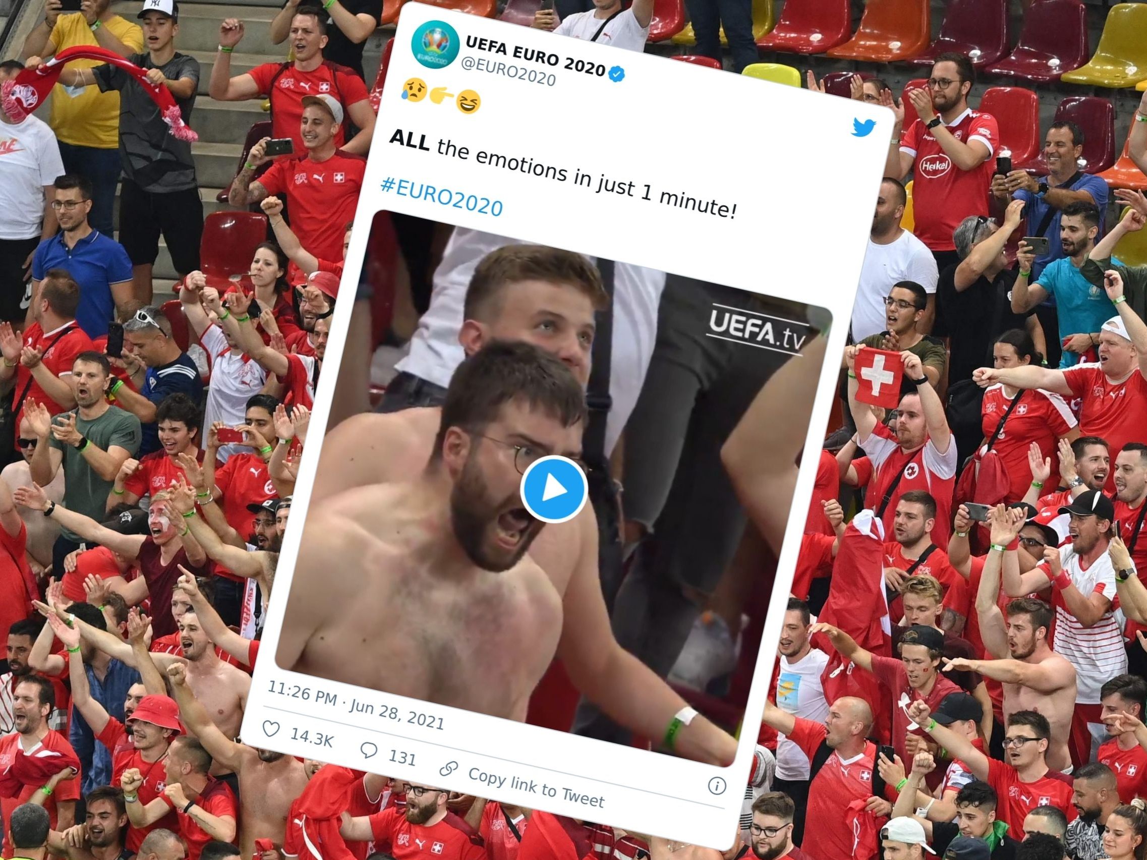 Ein Schweiz-Fan ging mit seinen Emotionen viral.