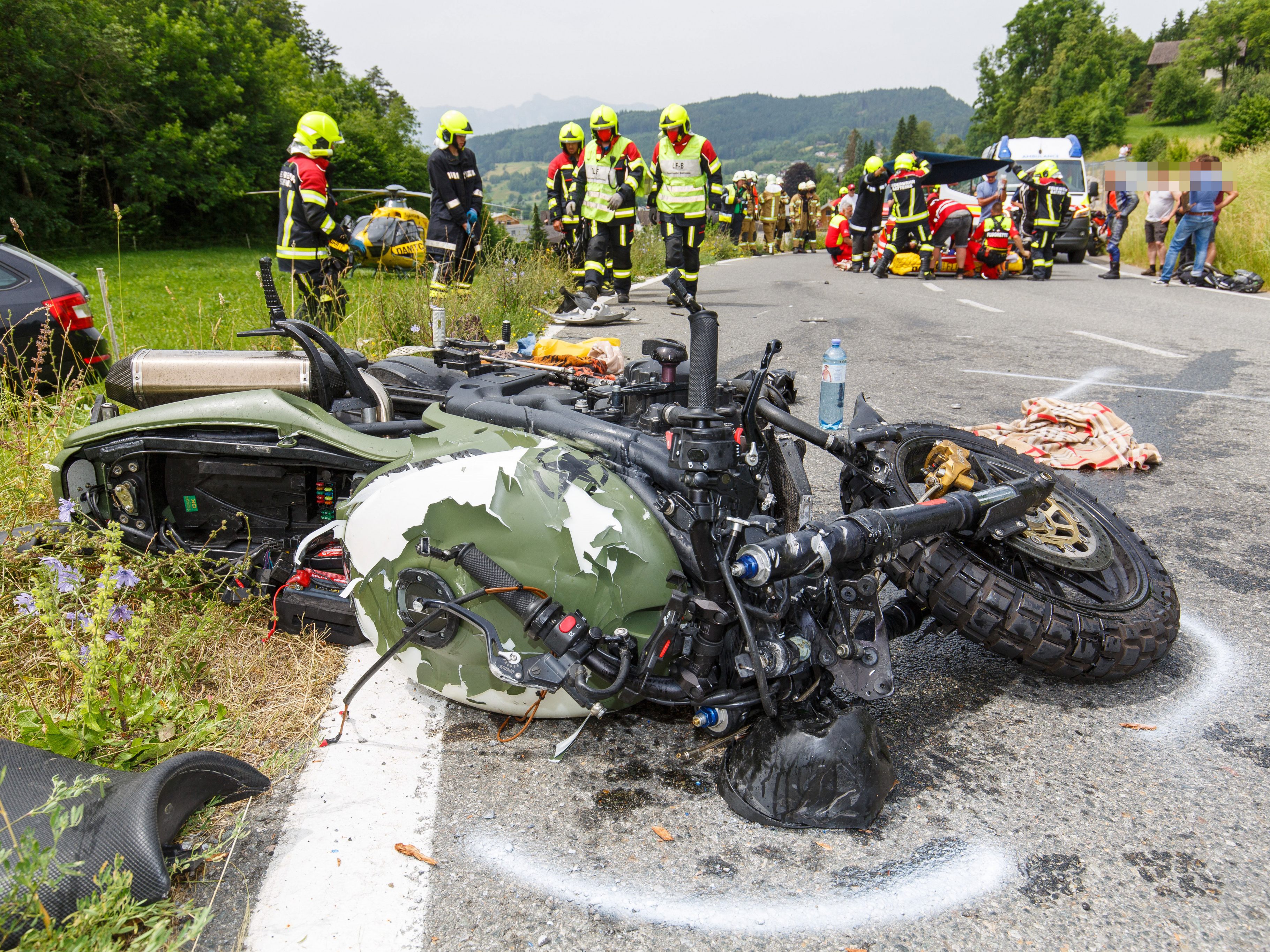 Ein schwerer Unfall ereignete sich am Sonntag in Satteins.