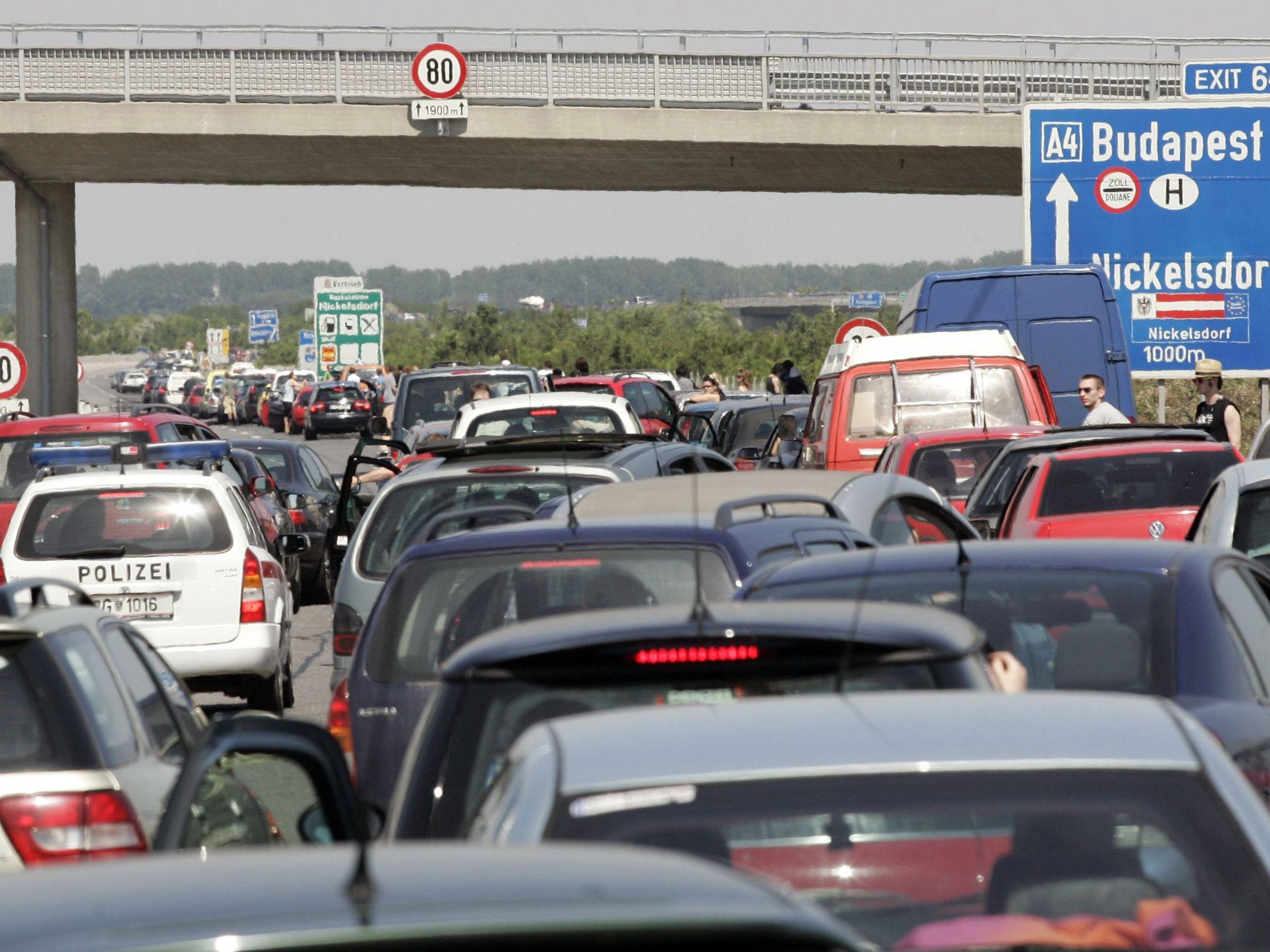 Einer der Stau-Hotspots am Wochenende soll rund um Nickelsdorf (A4) sein