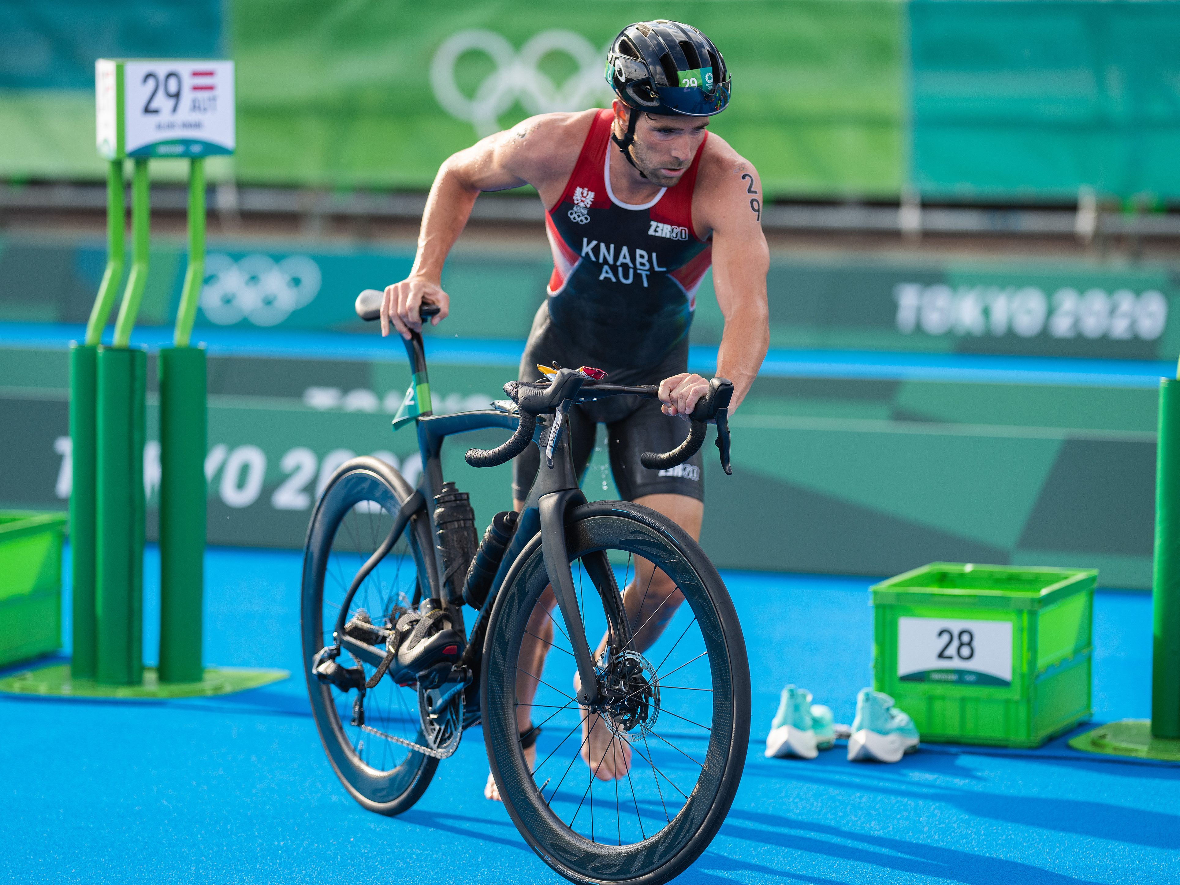 Österreichs Triathlet Knabl war am Montag im Olympia-Einsatz. Österreichs Triathlet Knabl war am Montag im Olympia-Einsatz.
