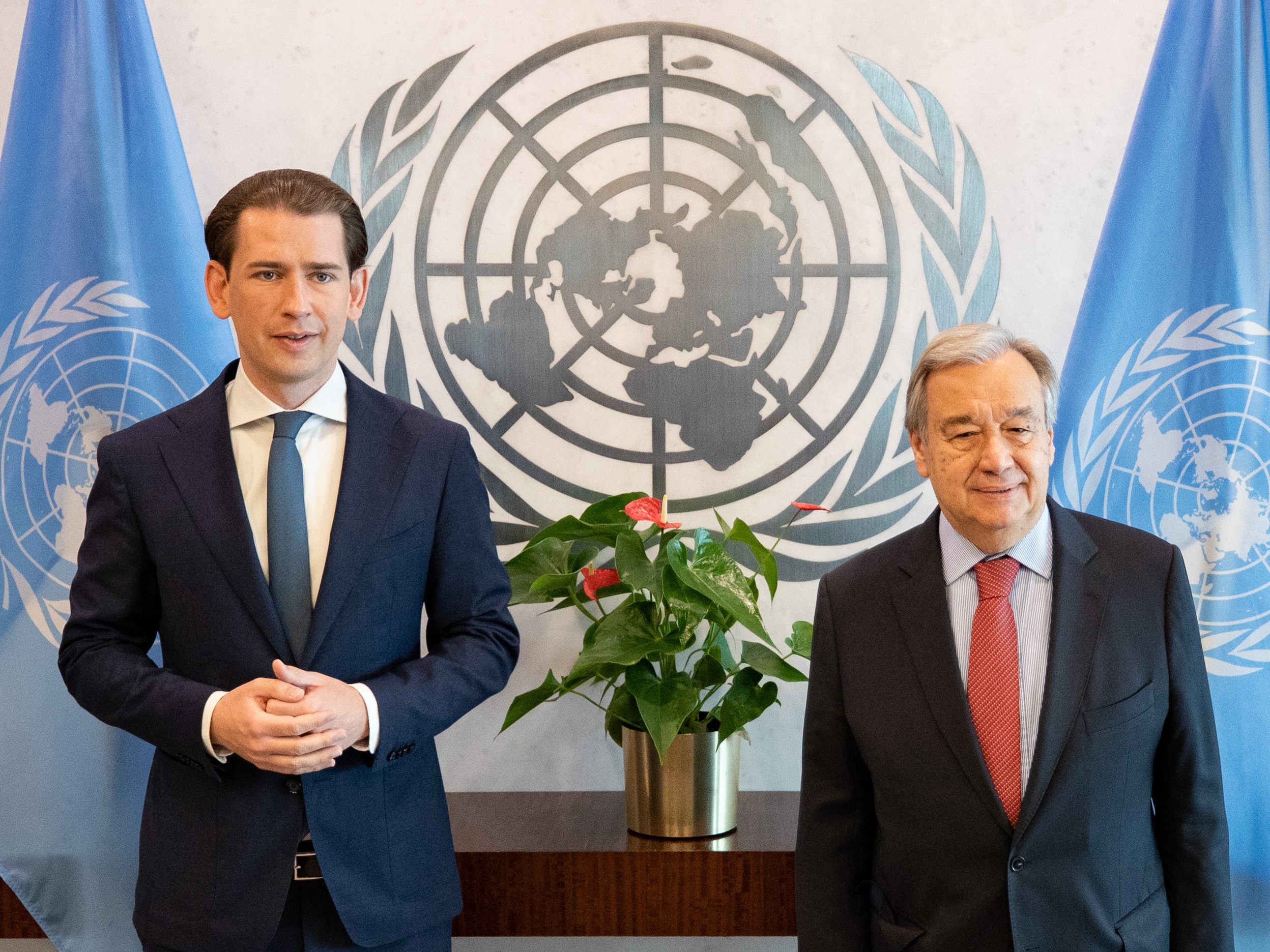 Kurz traf Guterres am Montag. Kurz traf Guterres am Montag.