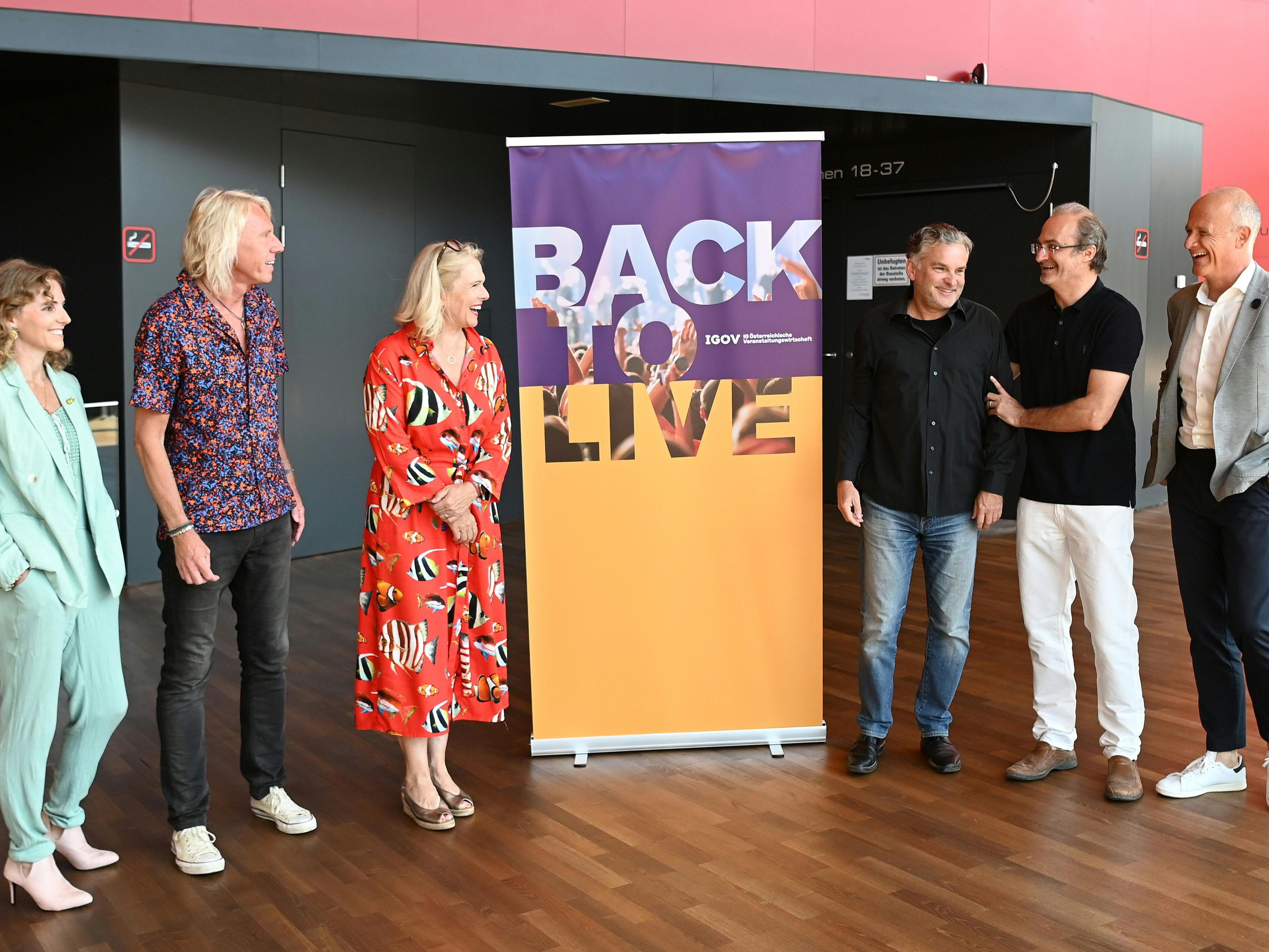 Die "Back to live"-Kampagne wurde in der Wiener Stadthalle präsentiert. Die "Back to live"-Kampagne wurde in der Wiener Stadthalle präsentiert.