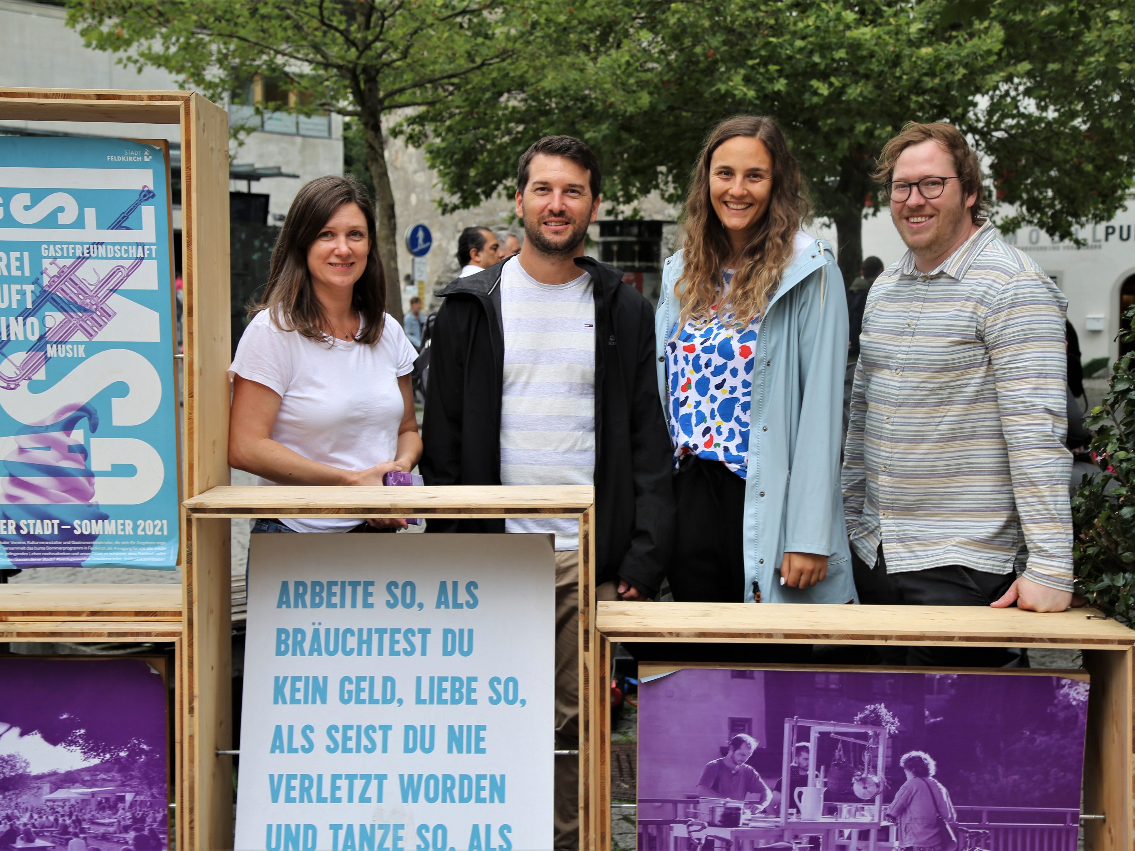 Das Organisationsteam: Natalie, Michael, Selina und Matthias.