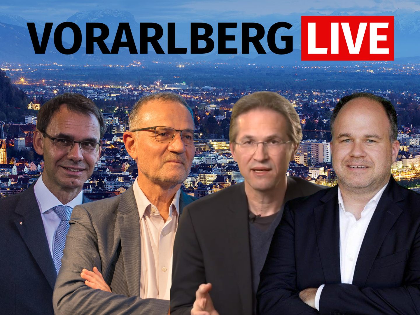 Gerald Knaus, Armin Fidler und Markus Wallner zu Gast bei "Vorarlberg LIVE".