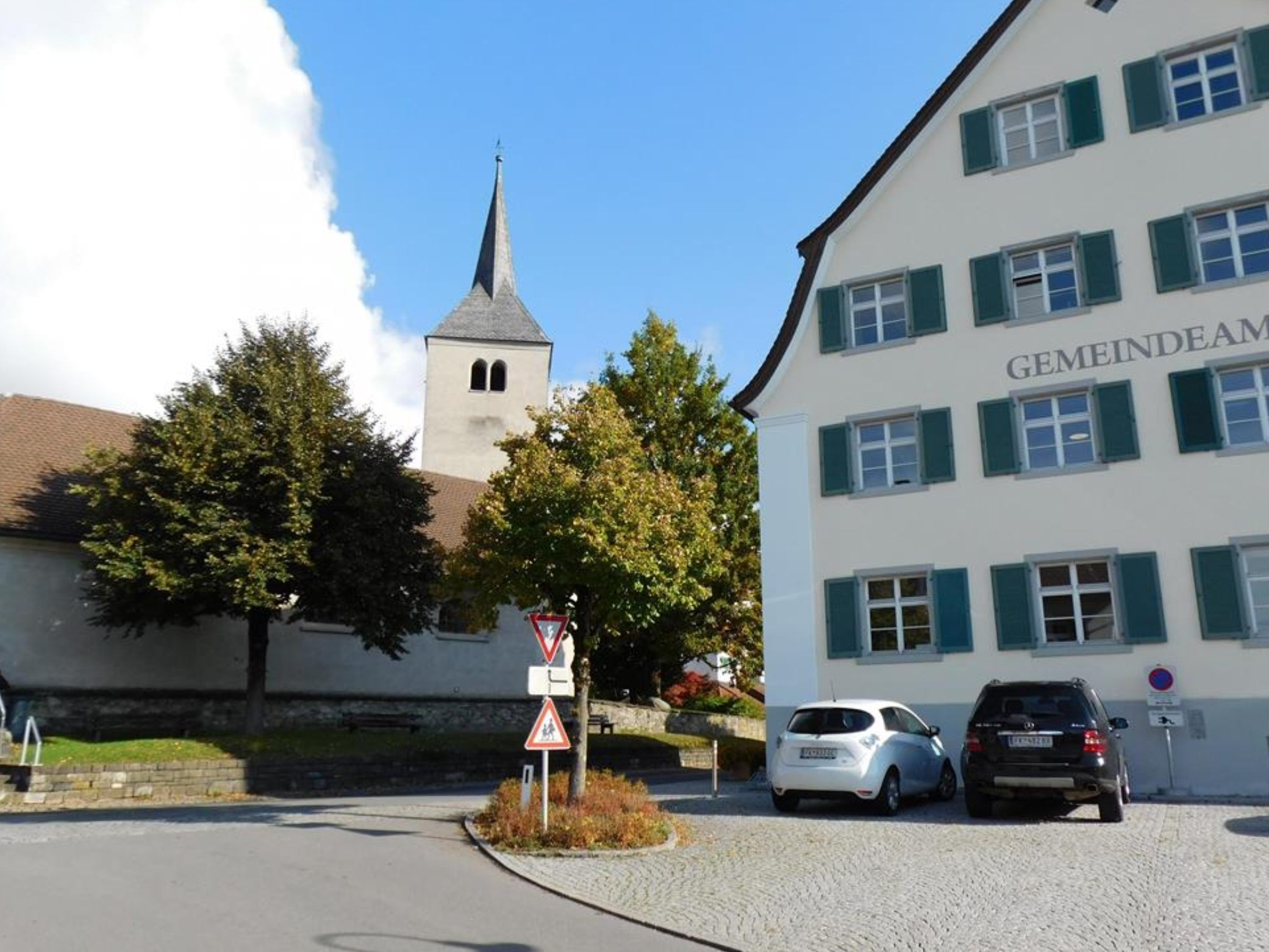 Die Göfner Ortszentrumsgestaltung soll in diesem Herbst abgeschlossen werden