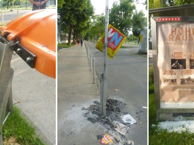 Vandalismus in Lustenau: Zeugenaufruf.