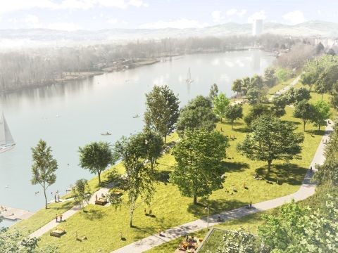 So wird die Liegewiese Mühlschüttel an der Oberen Alten Donau aussehen. So wird die Liegewiese Mühlschüttel an der Oberen Alten Donau aussehen.
