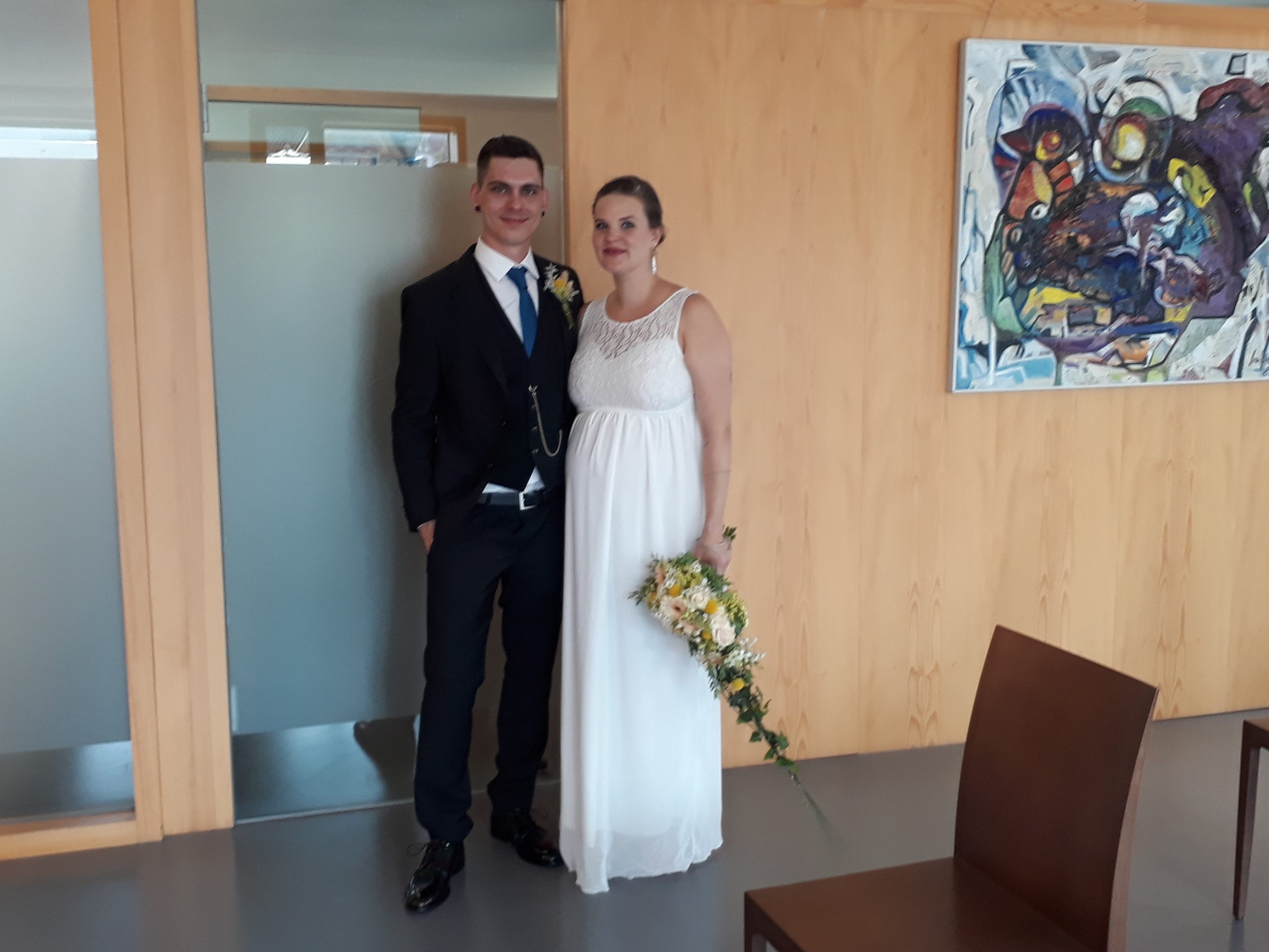 Marion und Dominik im Trausaal Marion und Dominik im Trausaal