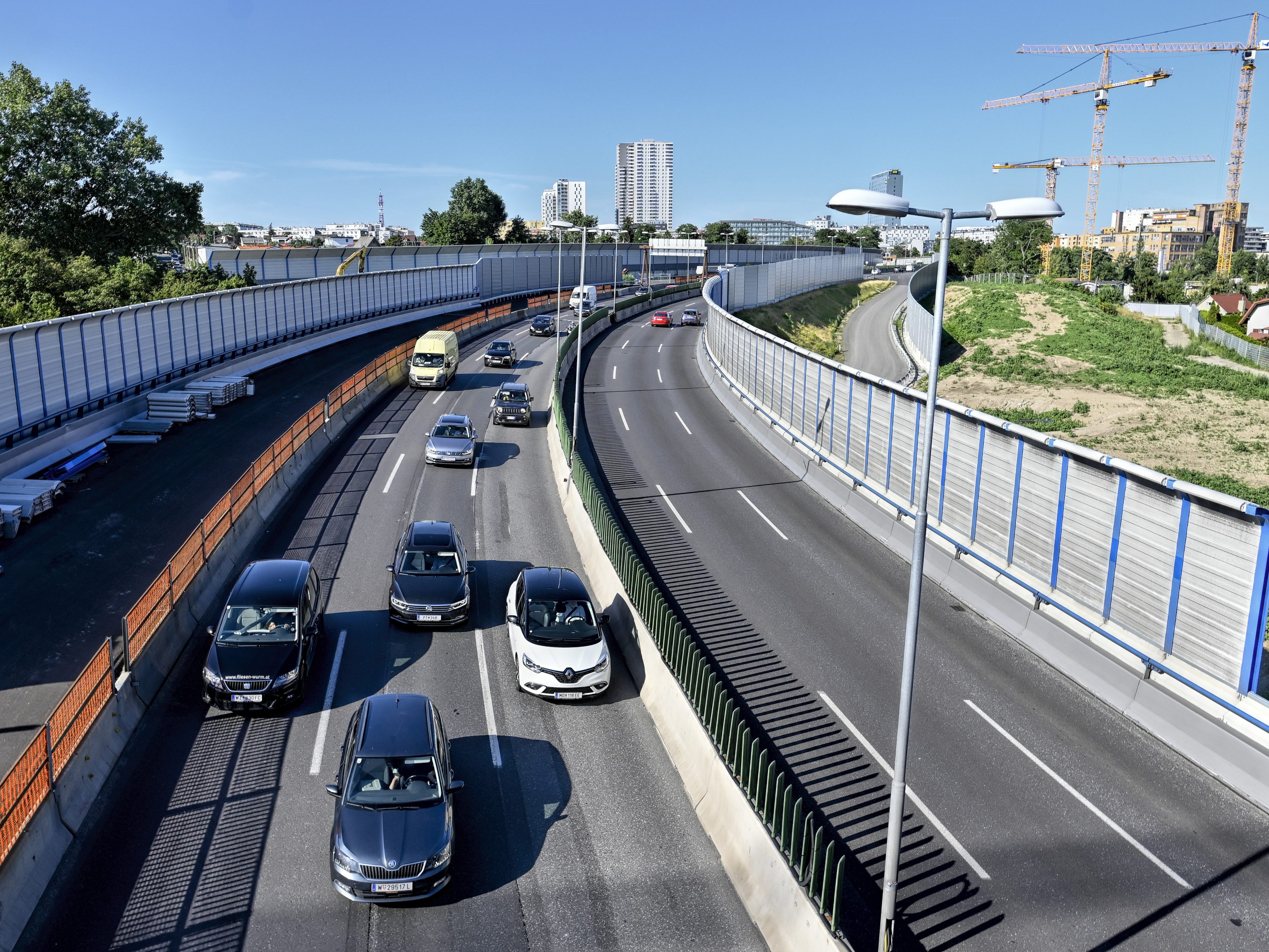 Komplette Sperre der Wiener A23 zwichen Gürtel und Favoriten am Wochenende.