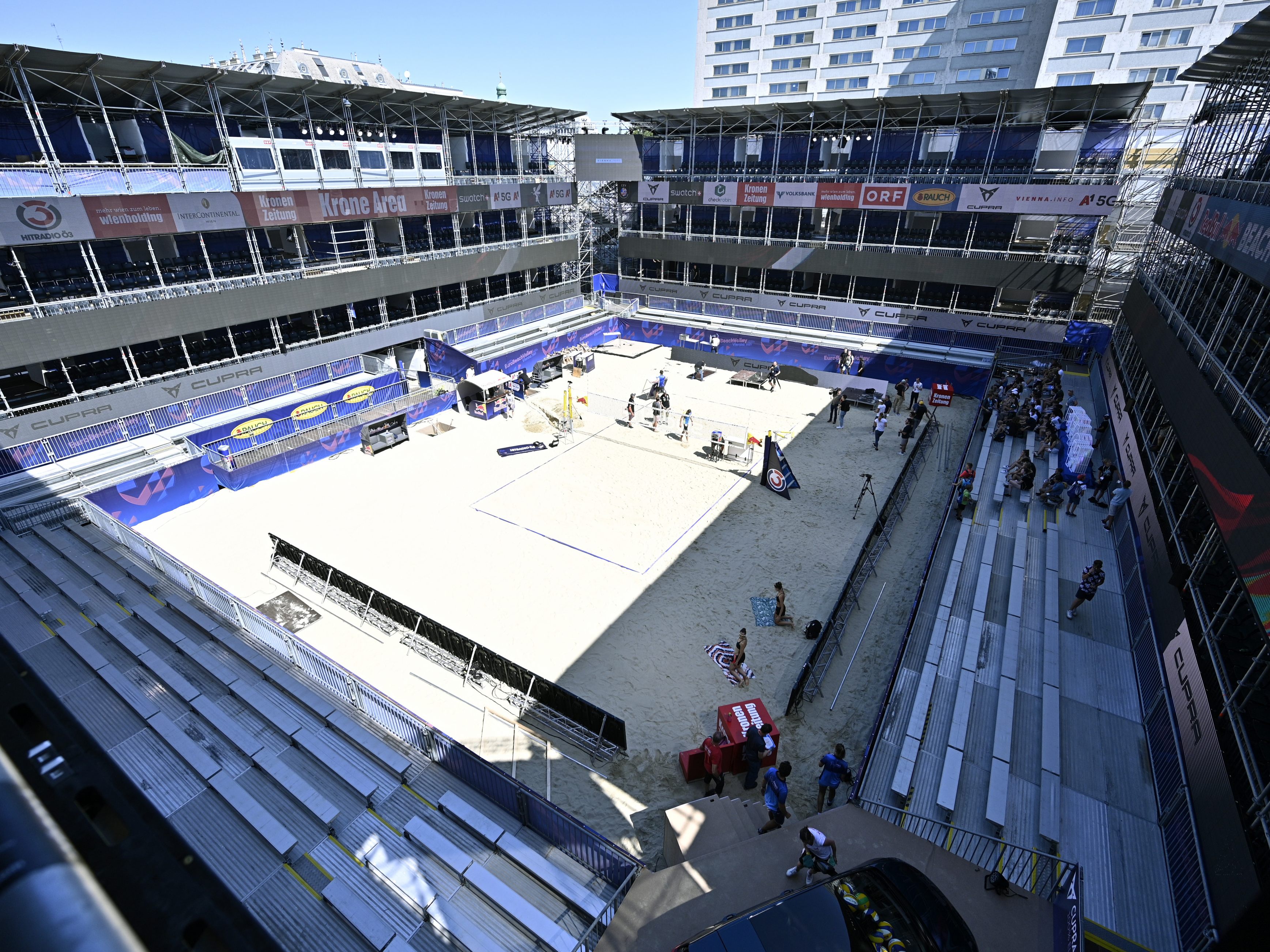 Die Beach-Volleyball-EM geht in Wien über die Bühne.