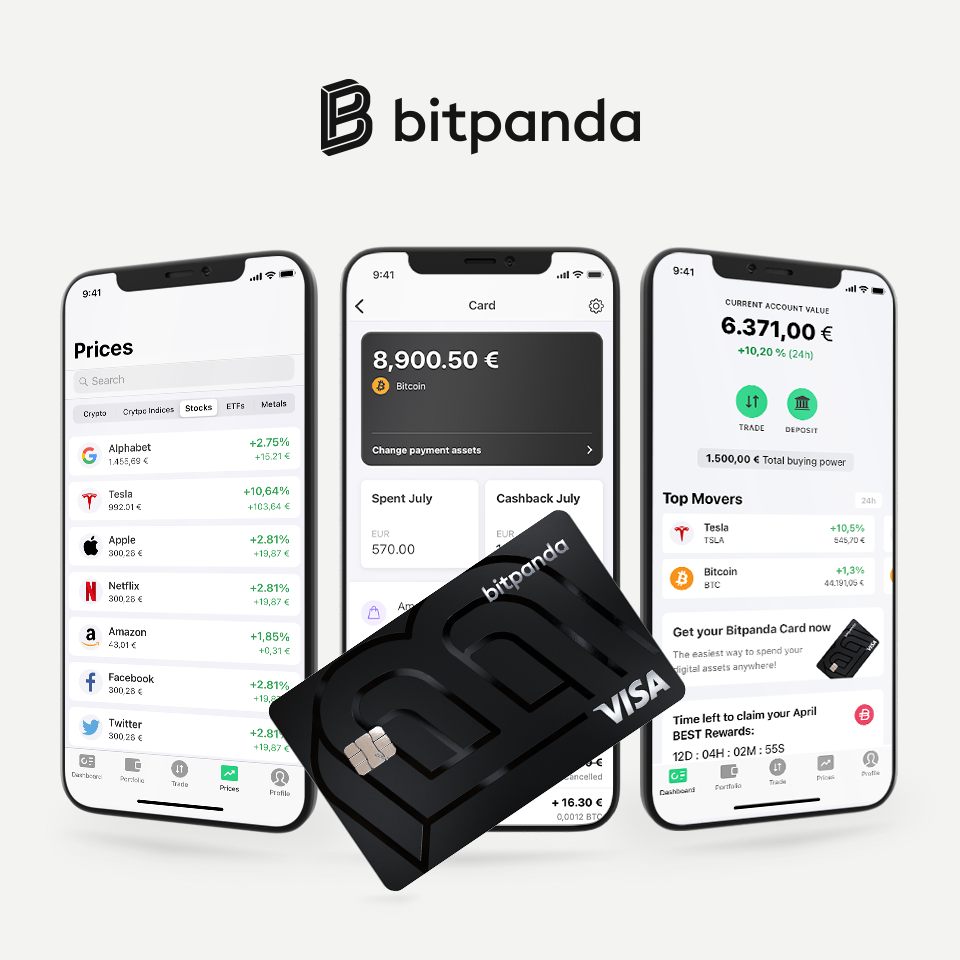 Auf Bitpanda kann man in Kryptowährungen, Aktien und auch Edelmetalle investieren.