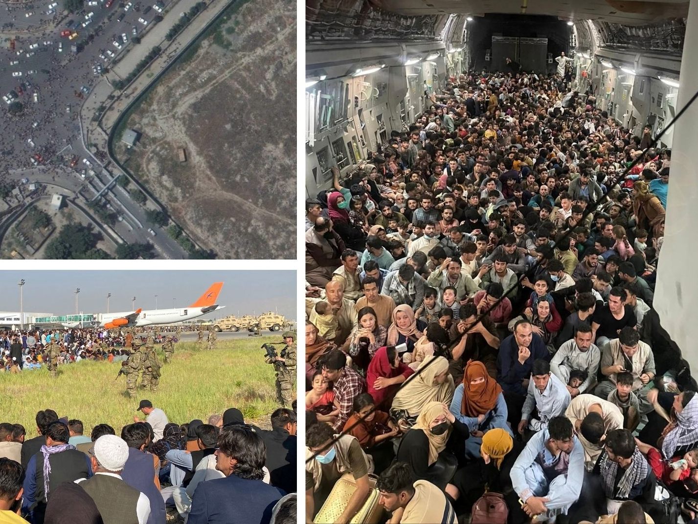 Am Flughafen in Kabul herrscht Chaos.