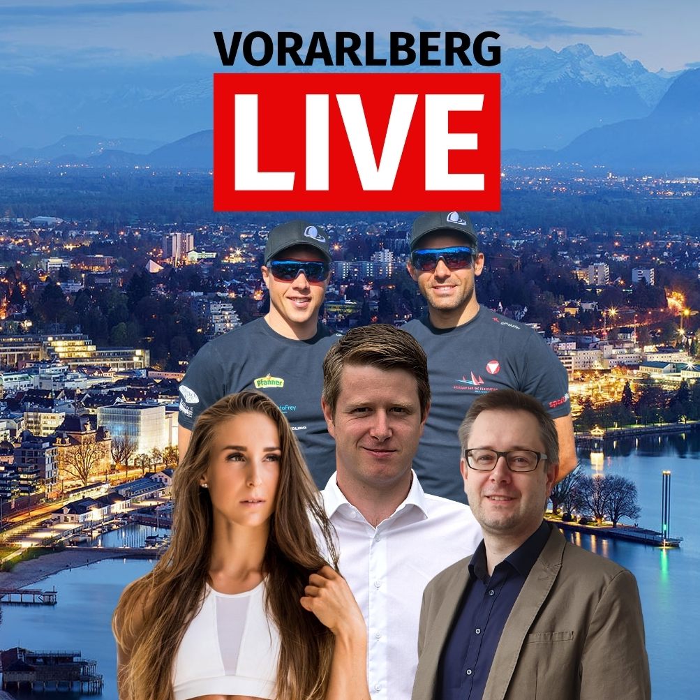 Benjamin Bildstein und David Hussel sowie Kristina Brunauer und Josef Lechthaler bei Martin Suppersberger in "Vorarlberg LIVE".