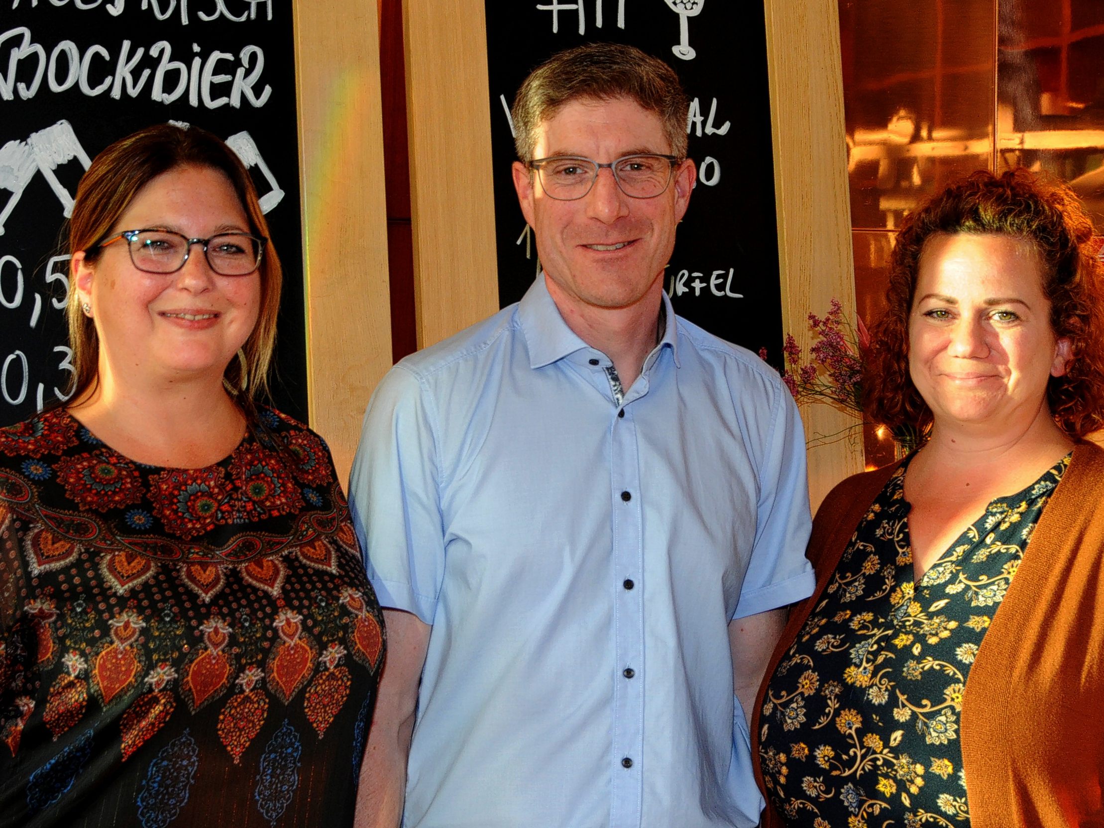 Veronika Burtscher (2. Vorstand), Johannes Ebli (ehemaliger Obmann), Sara Köck (1. Vorstand)