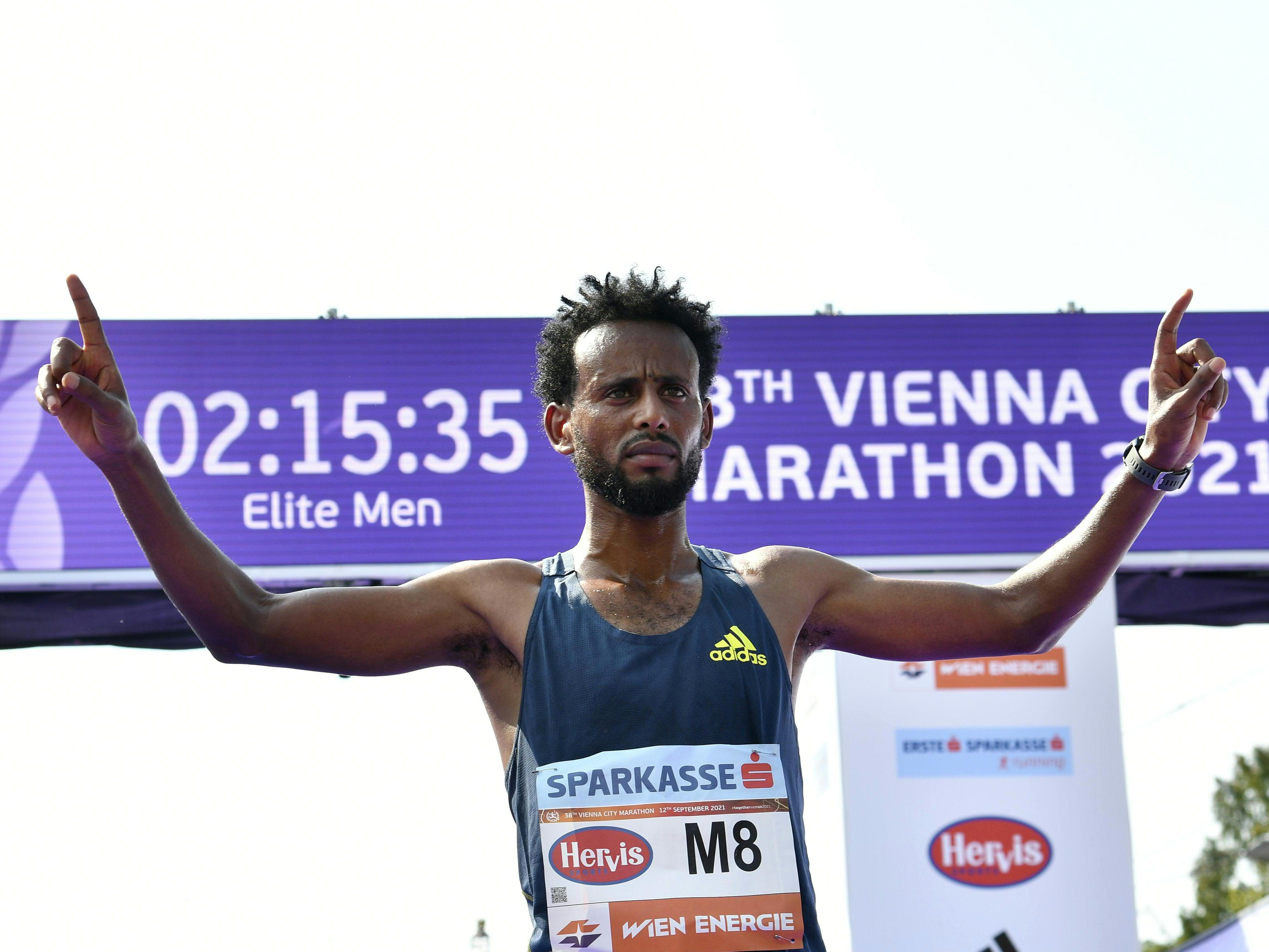 Äthiopier Hurisa gewann Wien-Marathon vor Kenianer Langat. Äthiopier Hurisa gewann Wien-Marathon vor Kenianer Langat.