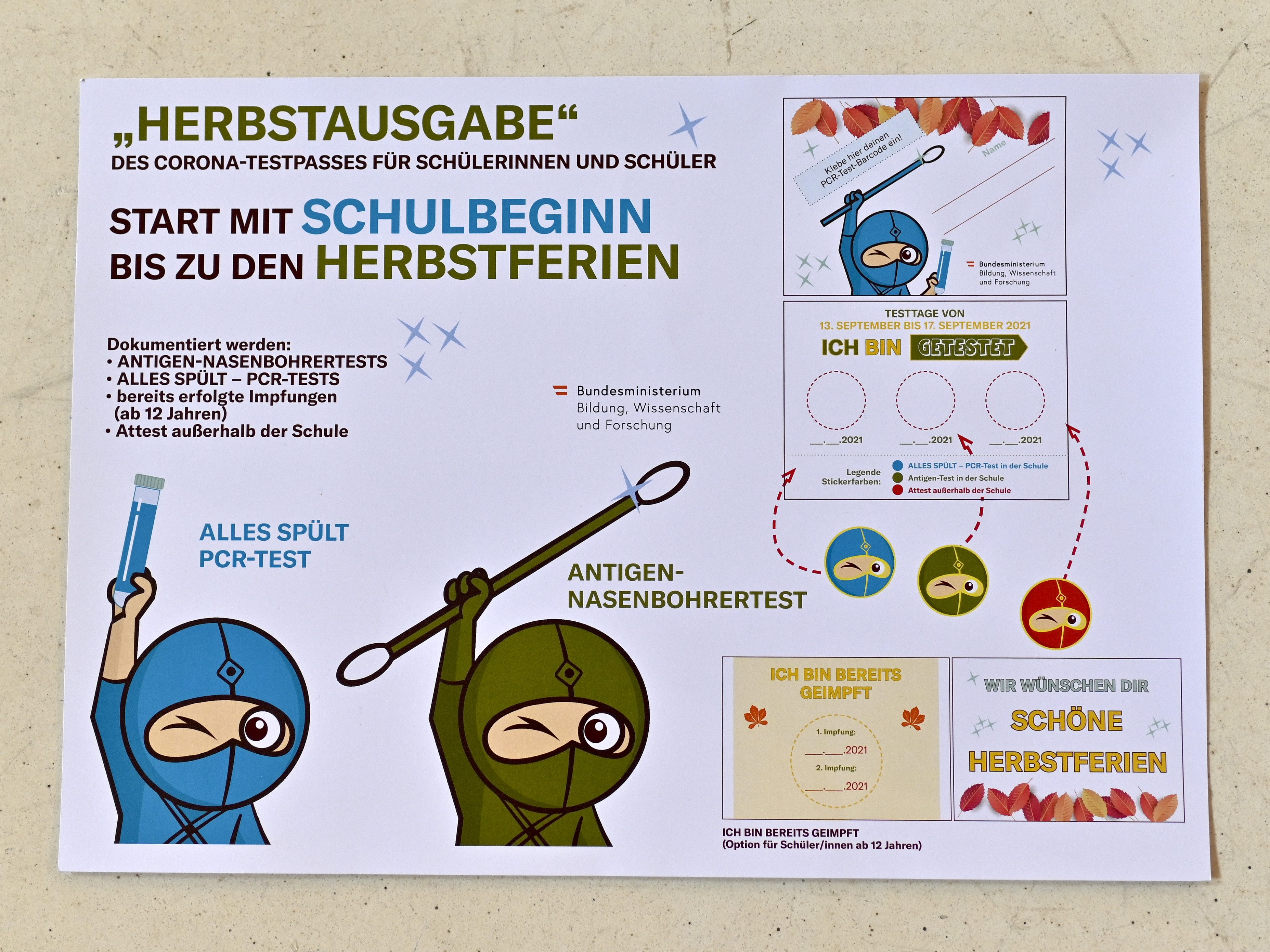 Für eine längere Gültigkeit muss die jeweilige Wochen-Testserie komplett sein.