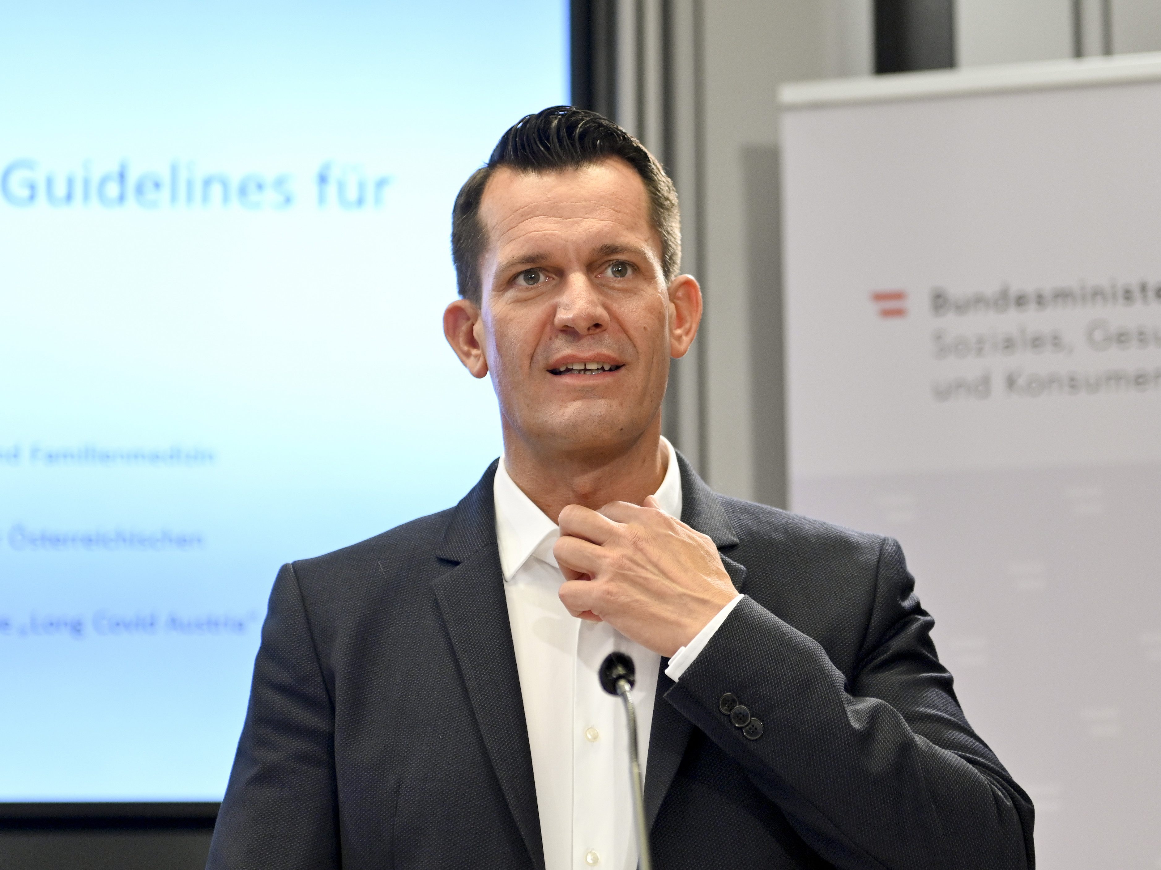 Wolfgang Mückstein wird unter anderem bei dem Medientermin dabei sein. Wolfgang Mückstein wird unter anderem bei dem Medientermin dabei sein.