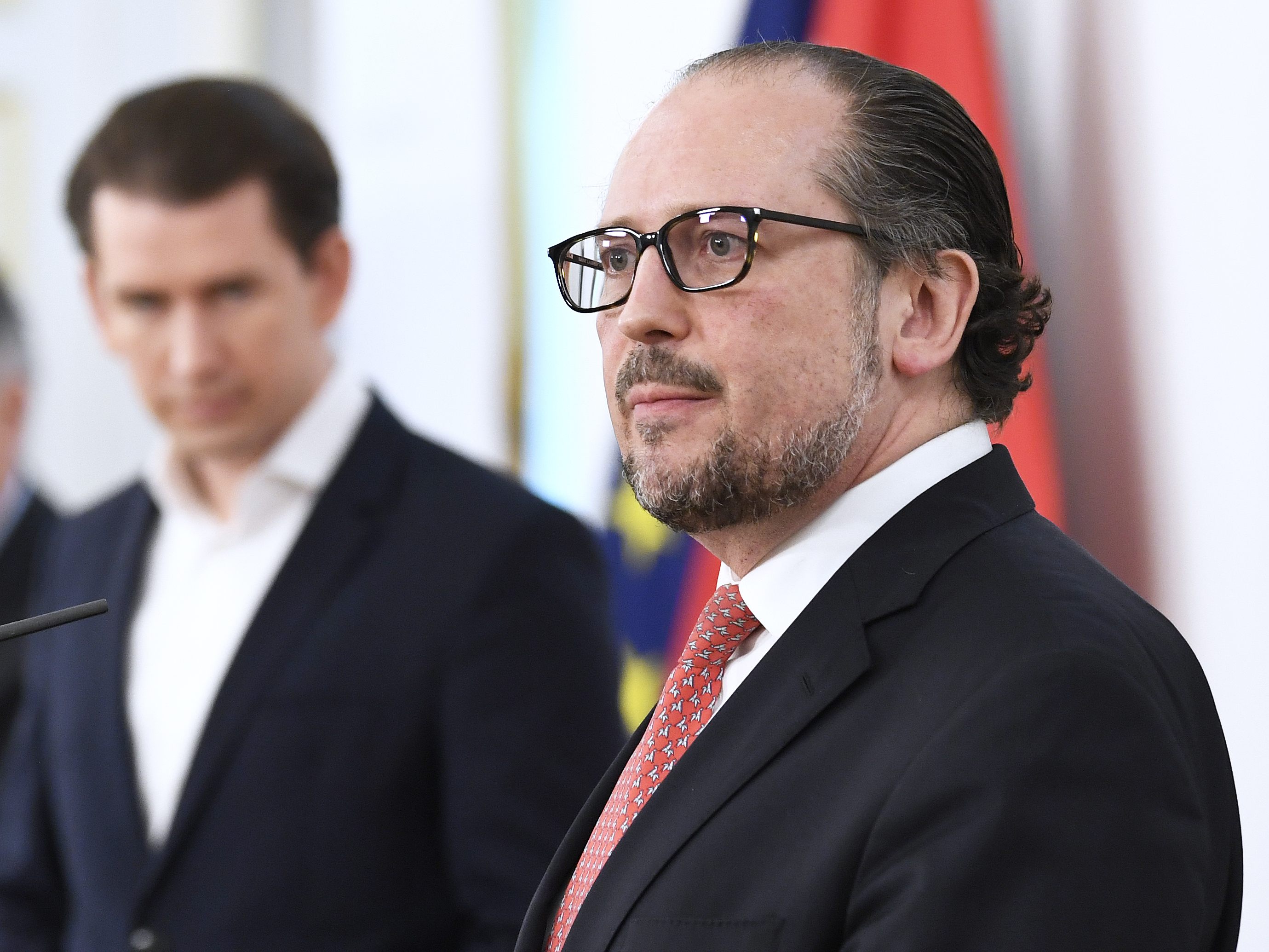 Pressekonferenz "ReFocus Austria" mit u.a. Sebastian Kurz und Alexander Schallenberg.