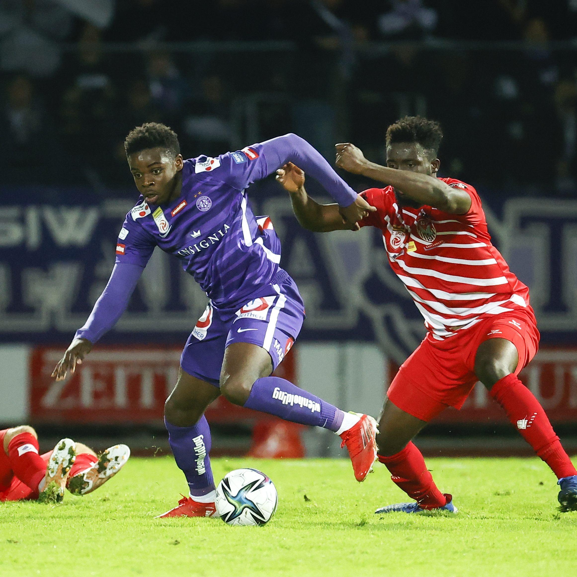 In der ersten Spielhälfte hatte Austria Wien die besseren Chancen.