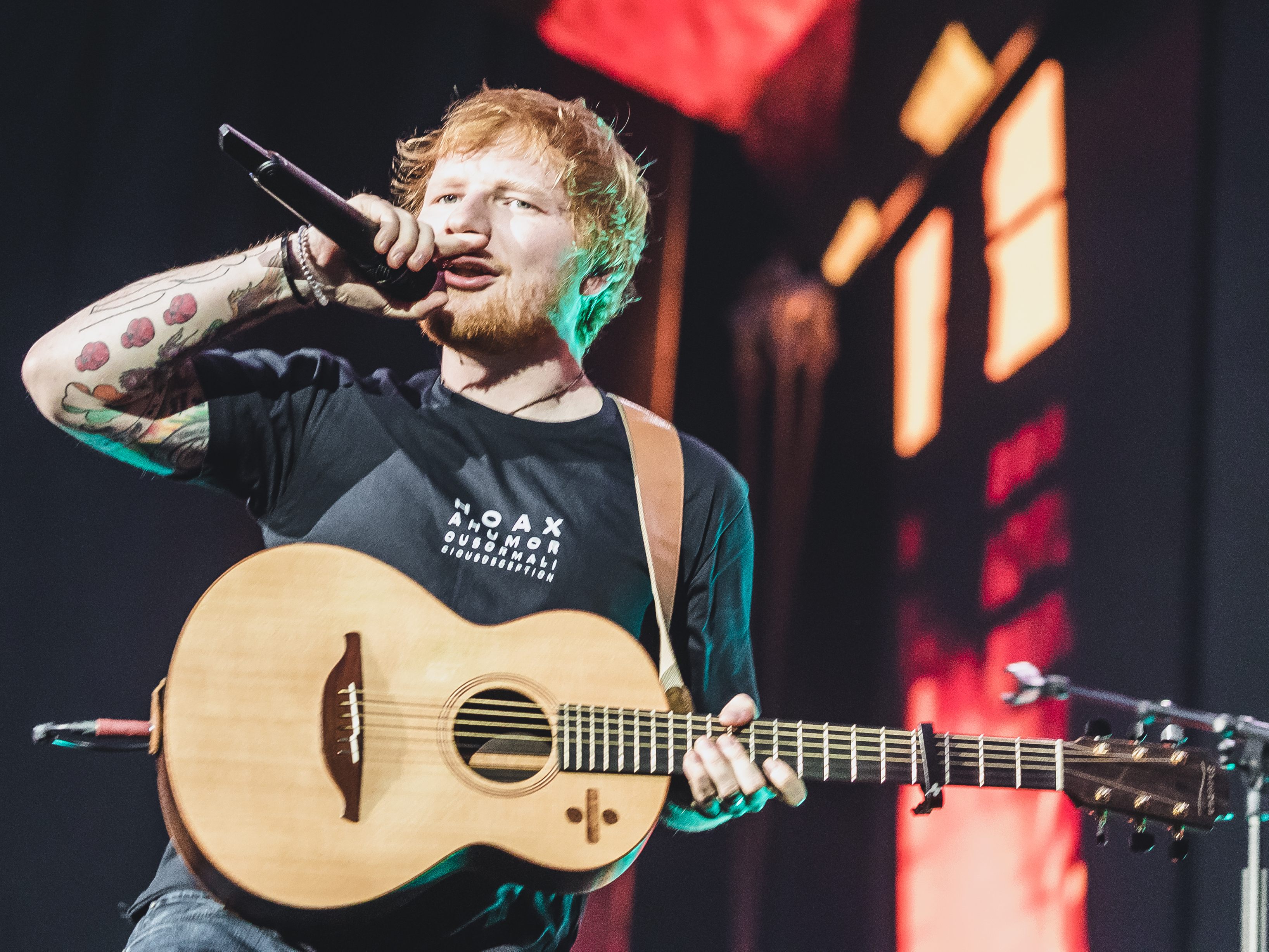 Ed Sheeran kommt für ein Konzert am 1. September 2022 mit seiner Mathematics-Tour ins Ernst-Happel-Stadion in Wien. Ed Sheeran kommt für ein Konzert am 1. September 2022 mit seiner Mathematics-Tour ins Ernst-Happel-Stadion in Wien.